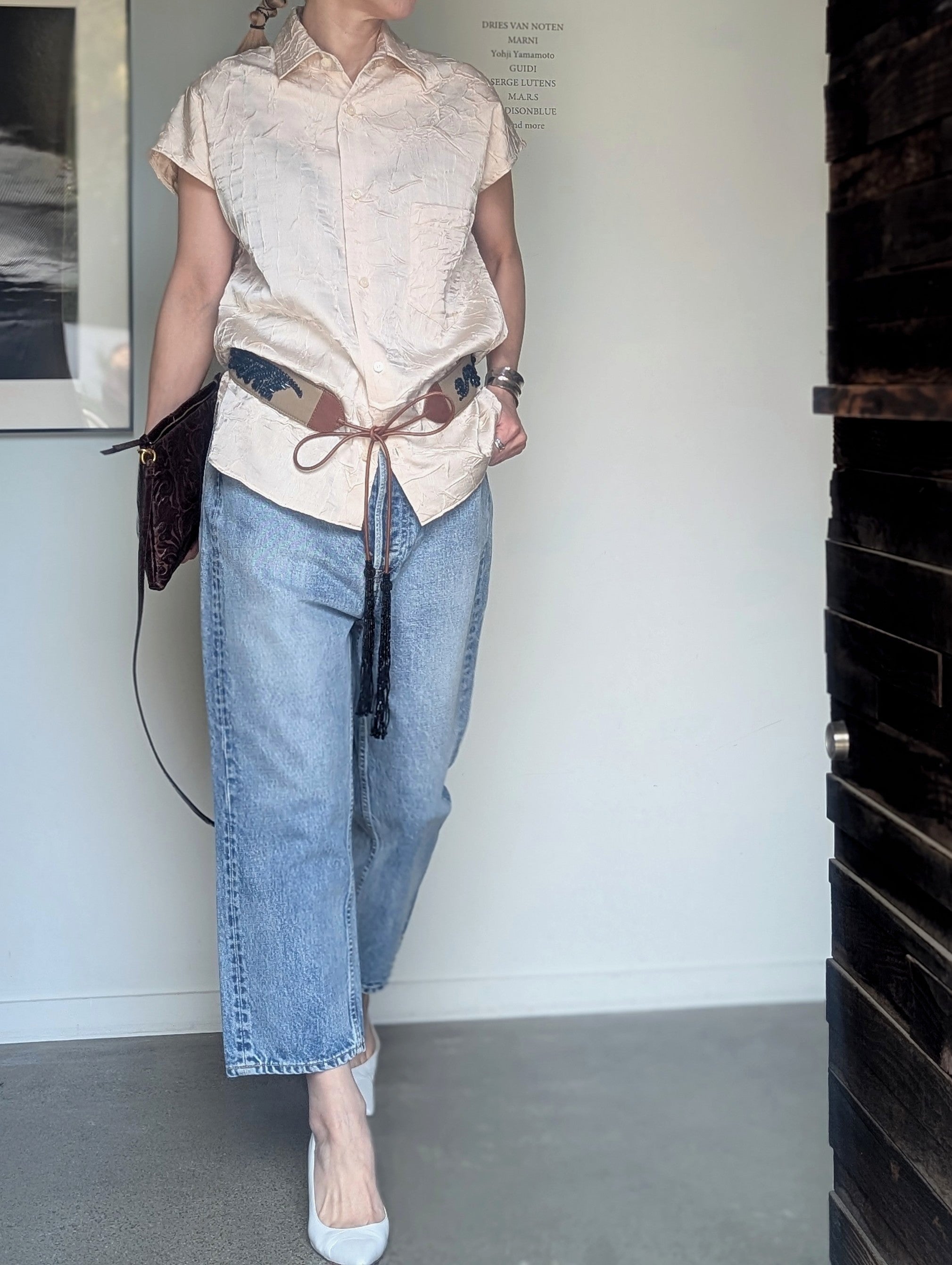 MADISONBLUE  J.BRADLEY SLEEVELESS SHIRT SATIN