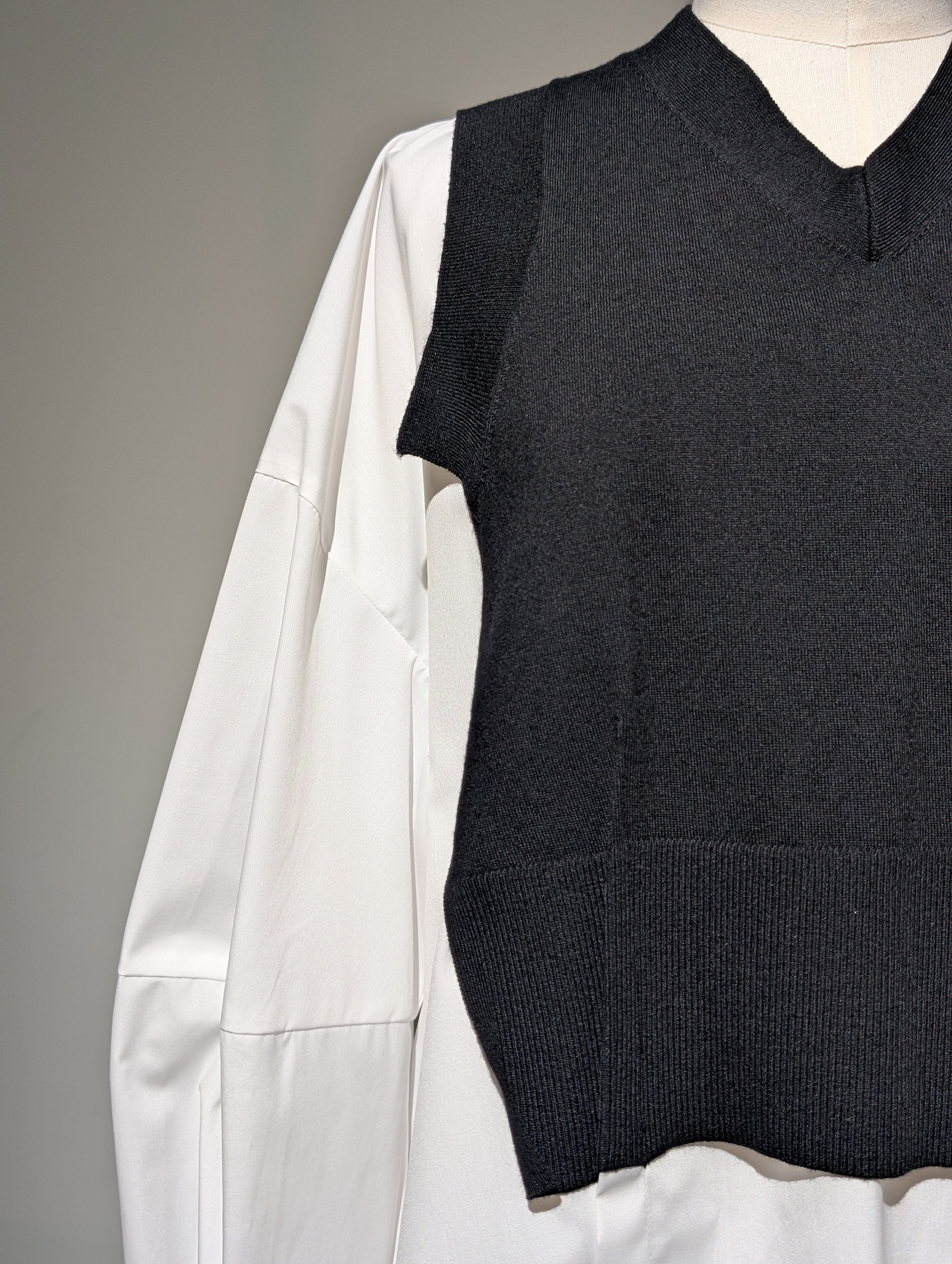 ENFOLD  FAKE-LAYERED PULLOVER