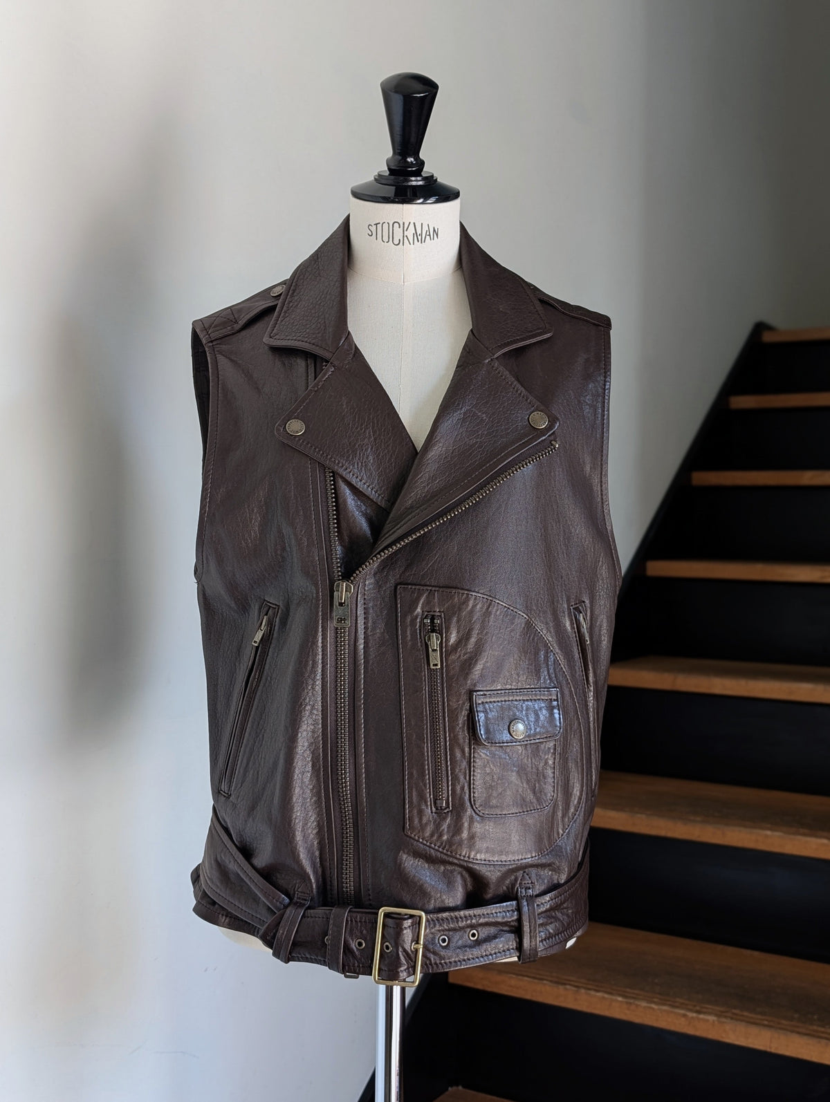 MADISONBLUE  RIDERS VEST LEATHER