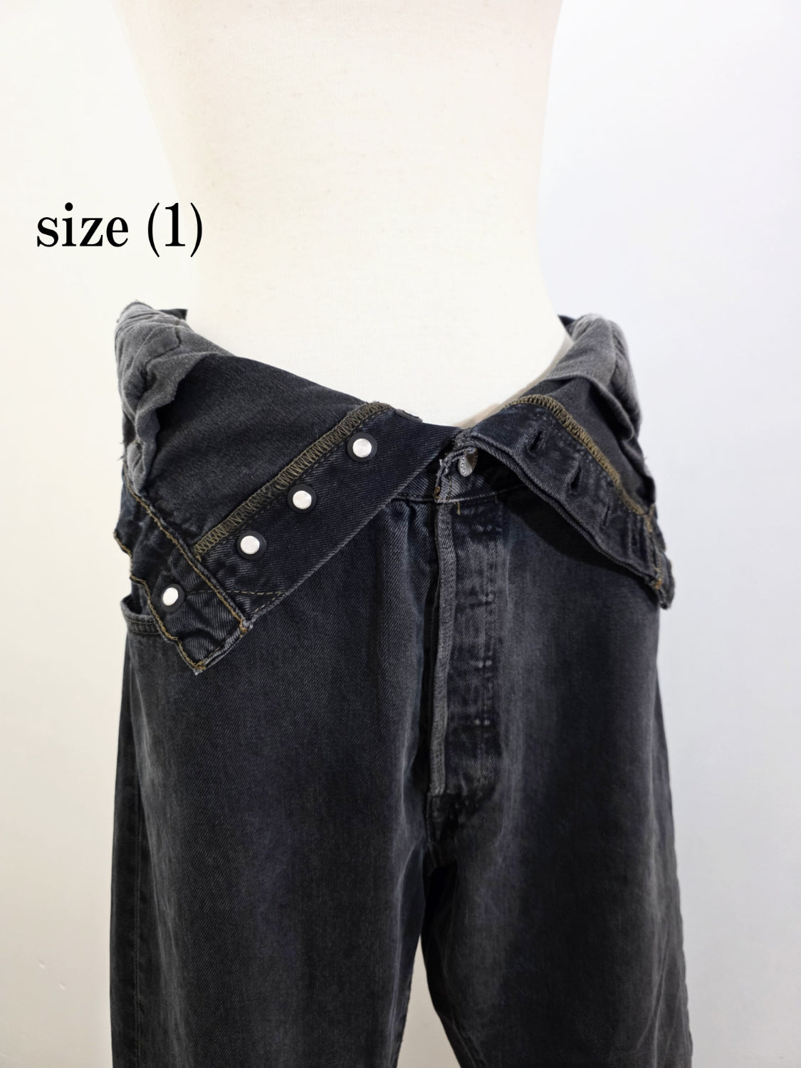 QUIITO W WAIST DENIM PT DARK GRAY