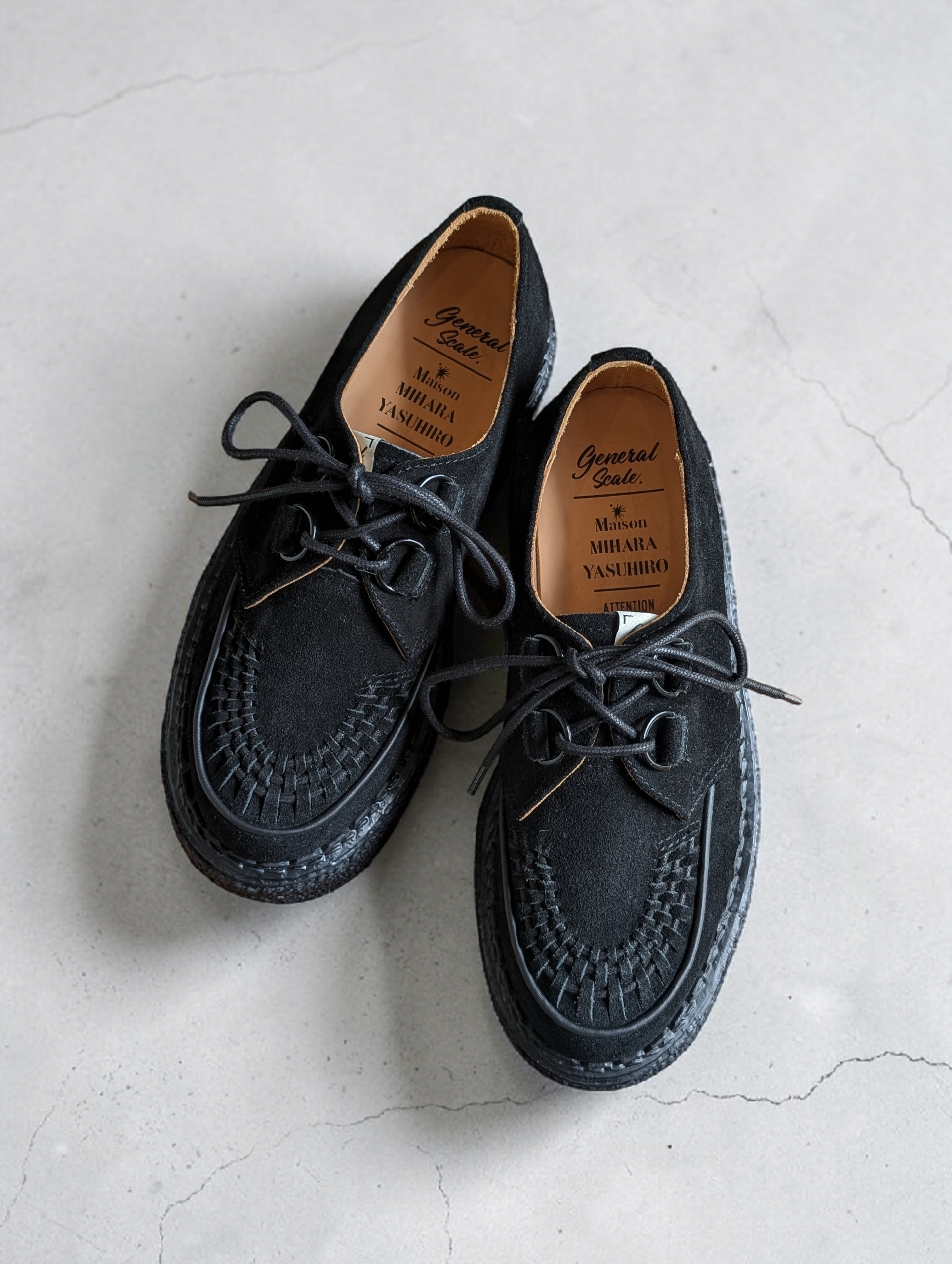 General Scale . Maison MIHARA YASUHIRO / "DAVID"Suede Inter Lace Shoes