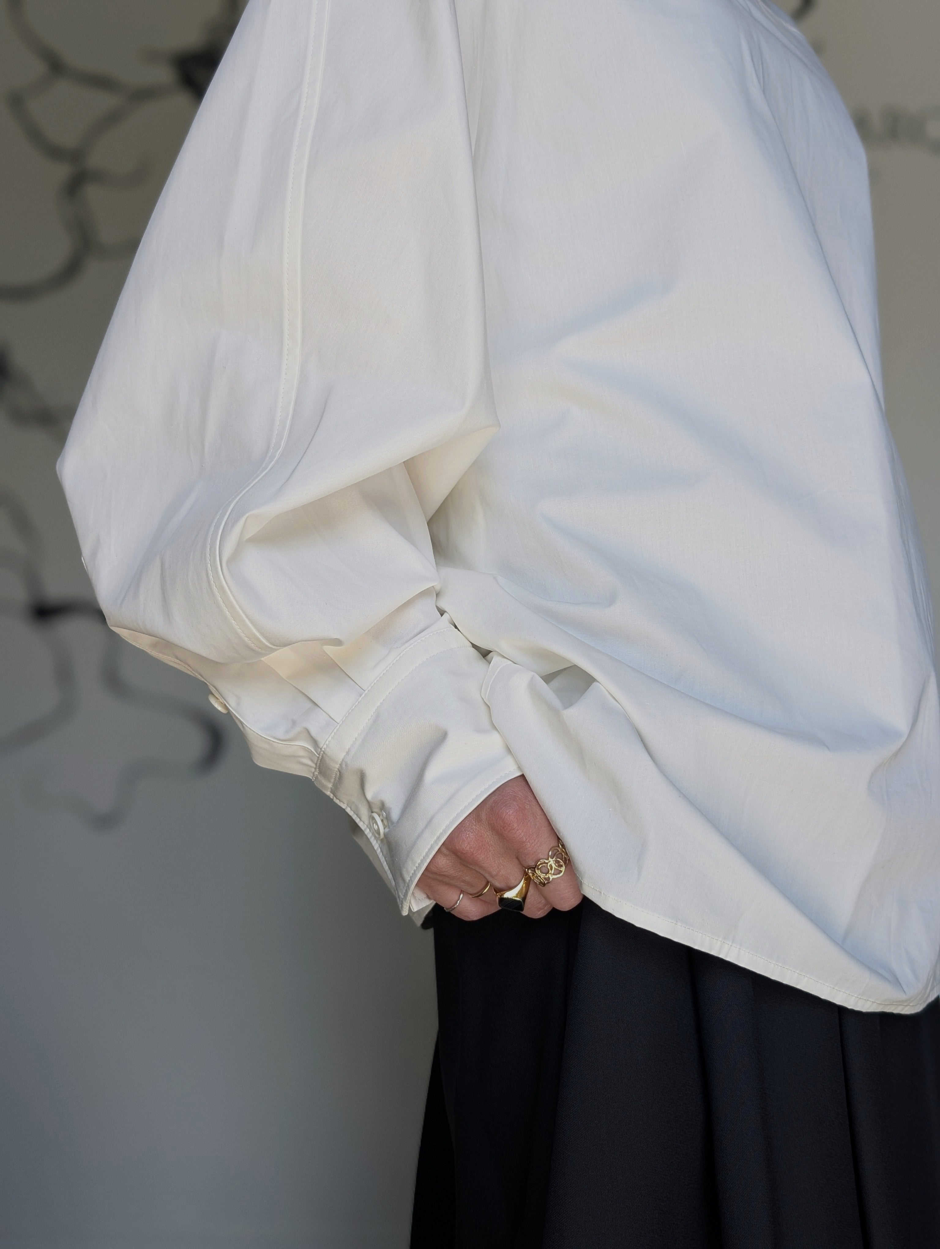 AEHRR 【Draping Yoke Raglan Sleeve Pullover Turtle Shirt】