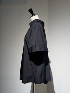 ENFOLD  HIGH-NECK BLOUSE