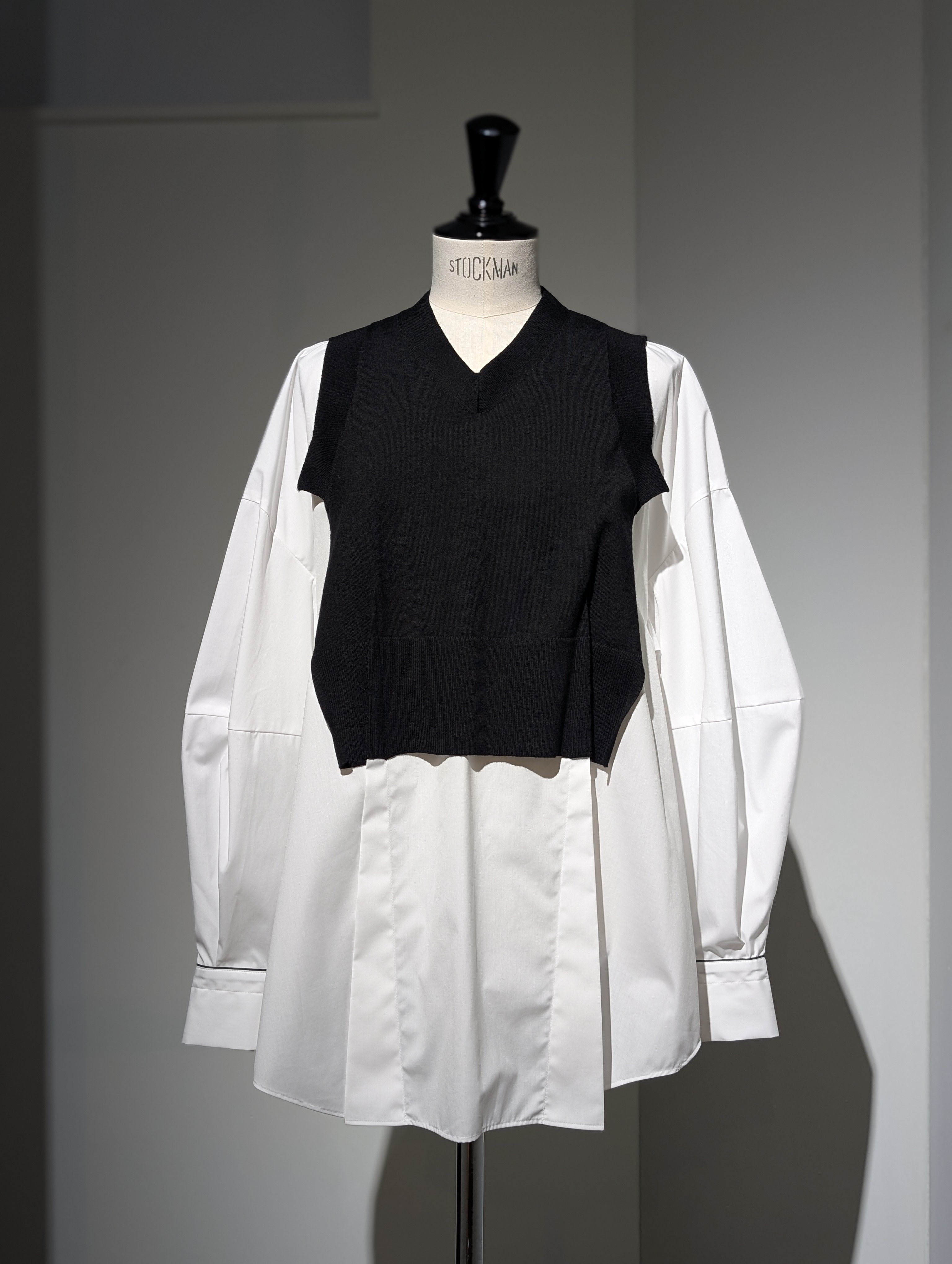 ENFOLD  FAKE-LAYERED PULLOVER