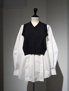 ENFOLD  FAKE-LAYERED PULLOVER