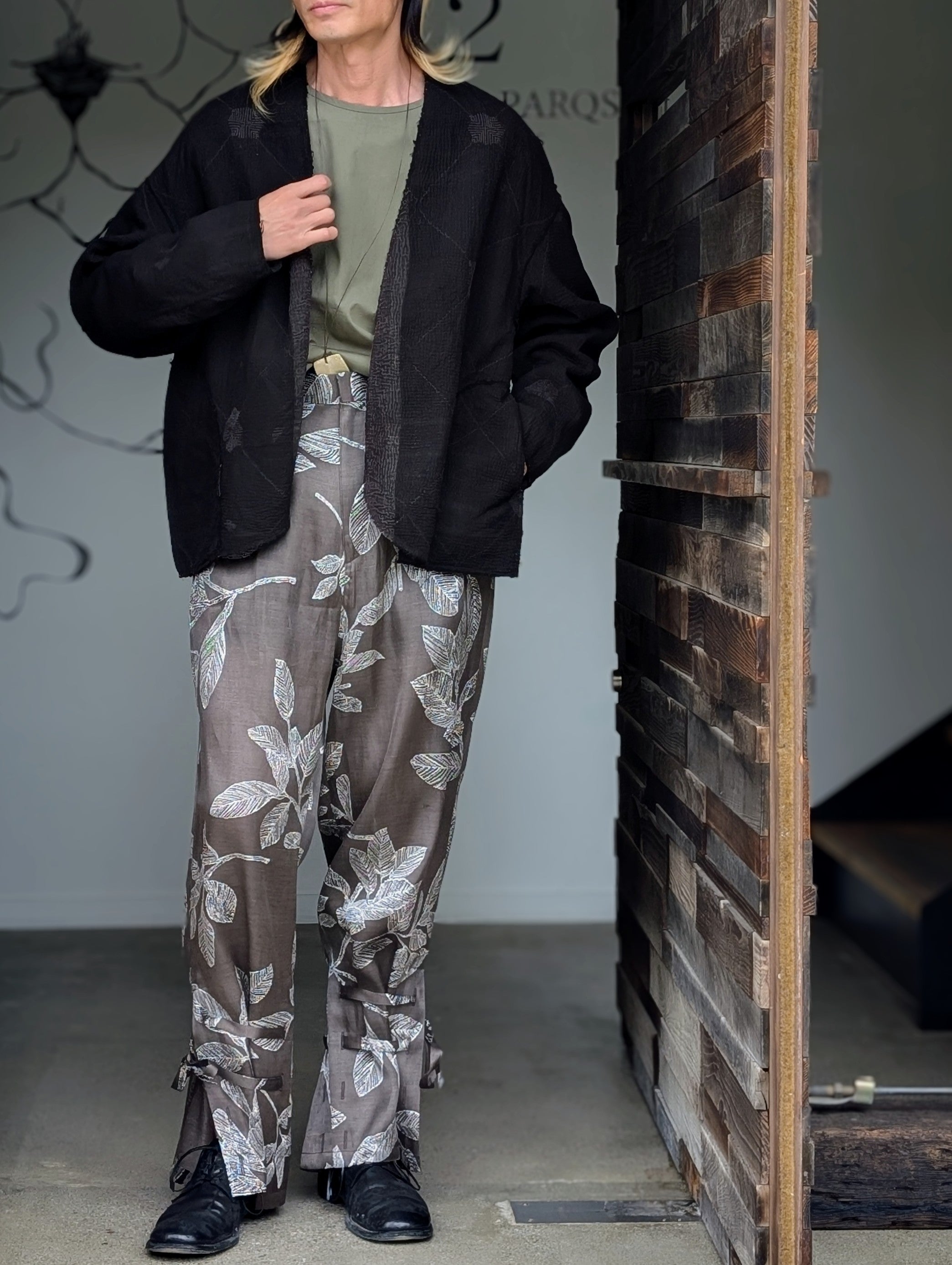 SEEALL SAU53 PT189(FS-001) LACE-UP EASY PANTS