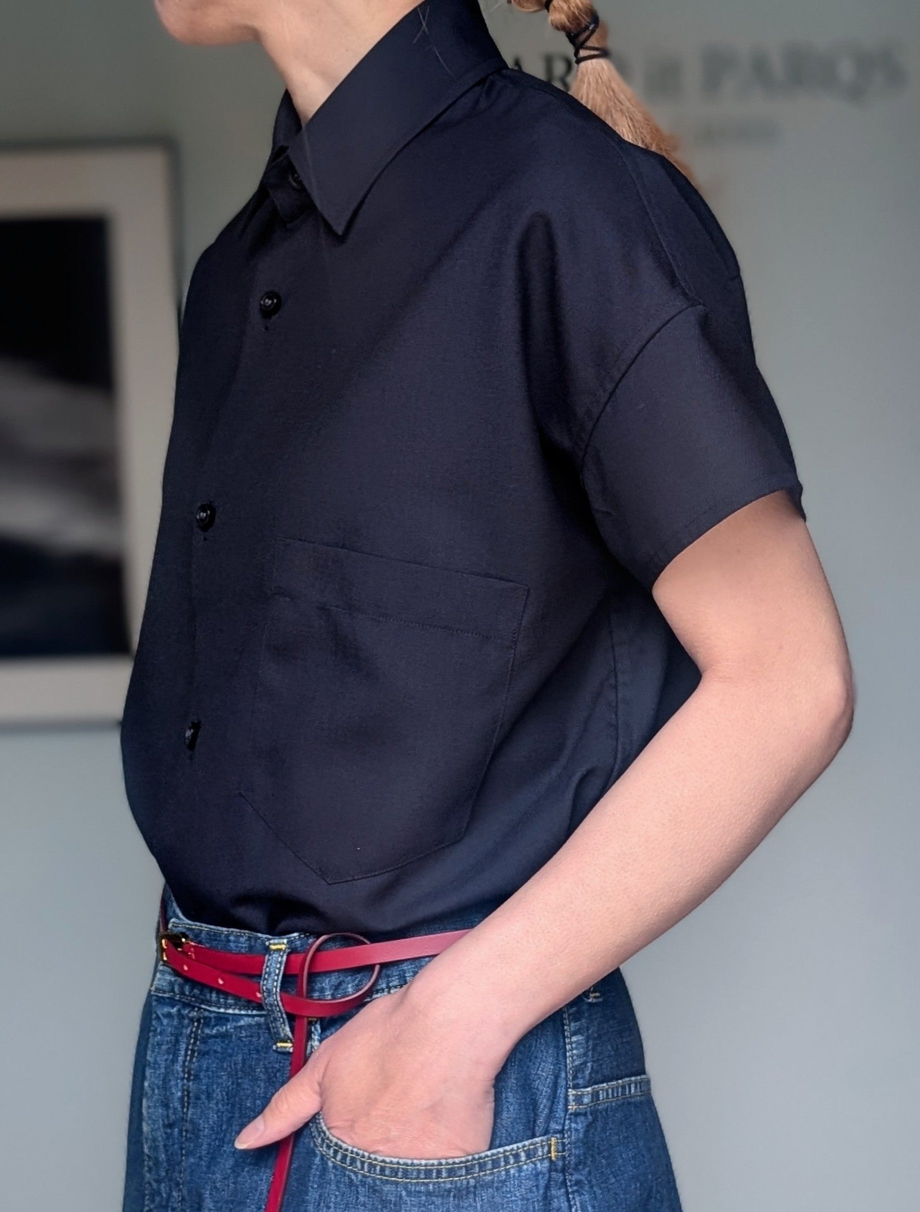 MADISONBLUE  J.BRADLEY NARROW H/SSHIRT PE/W