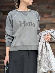 MADISONBLUE  VINTAGE HELLO SWEAT L/S URAKE DYED