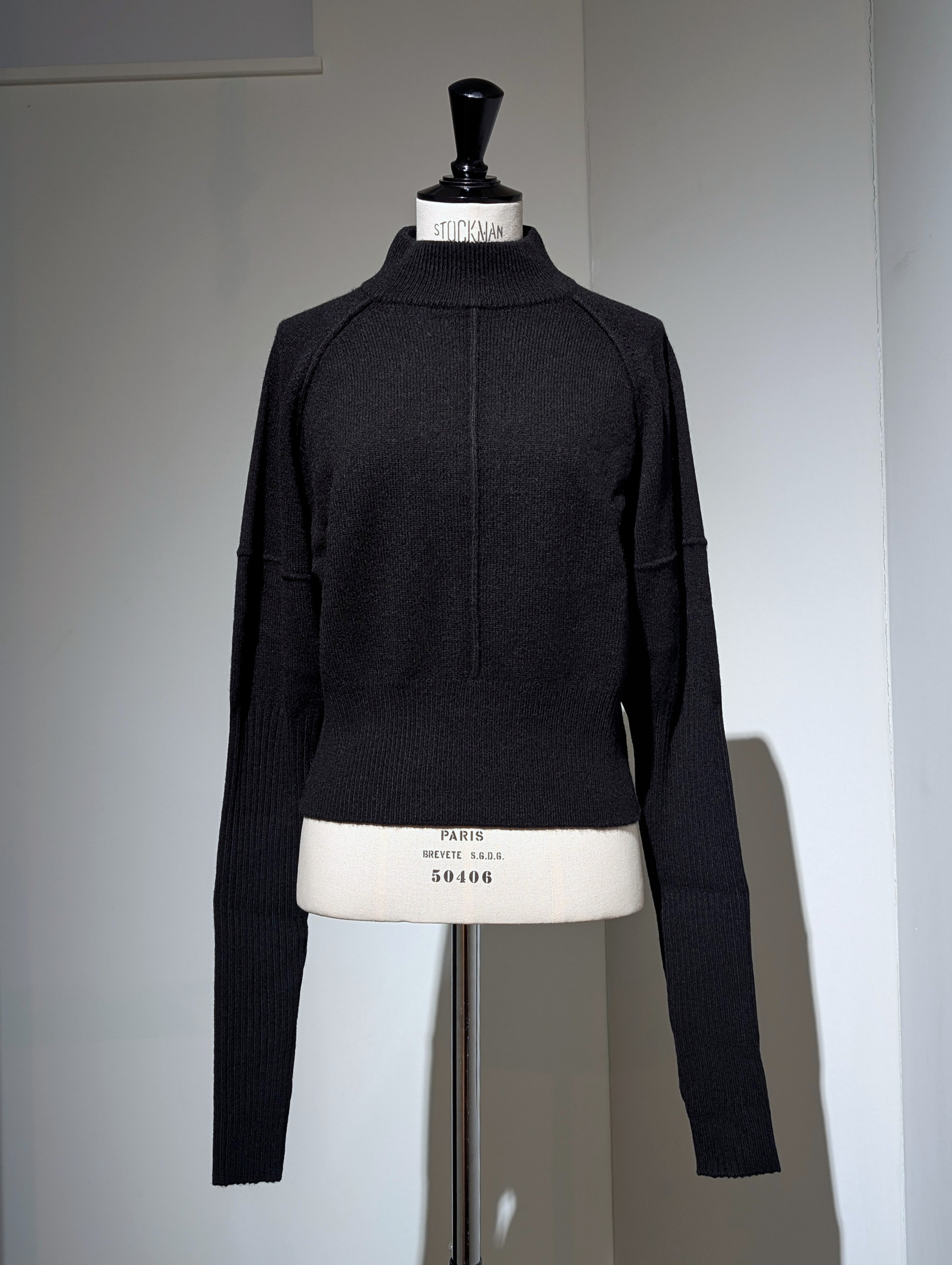 SEEALL  SAW51 KJ603Y (YAK) RIB SLEEVE SWEATER
