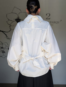 AEHRR 【Draping Yoke Raglan Sleeve Pullover Turtle Shirt】