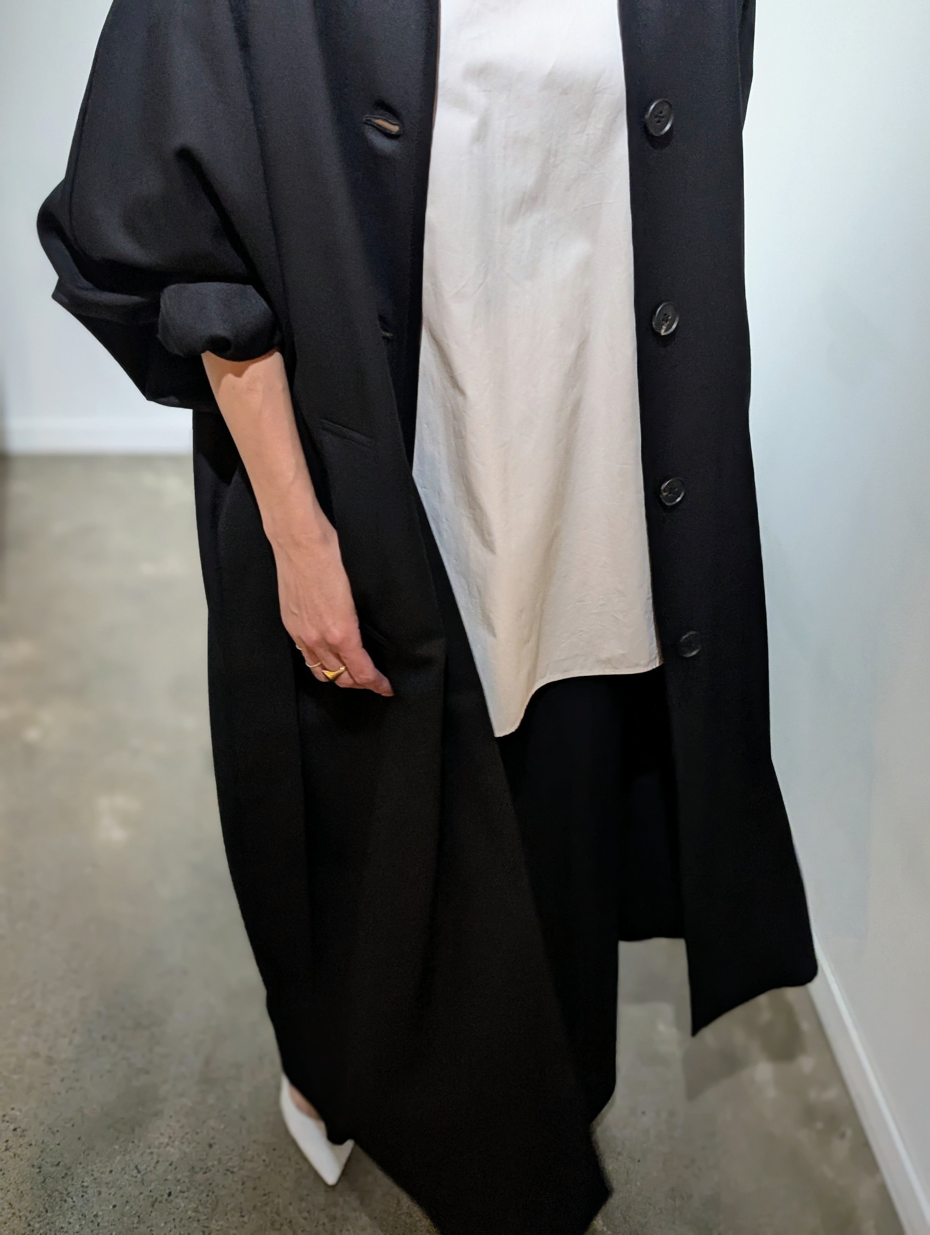AEHRR 【Draping Yoke Raglan Sleeve Over Coat】