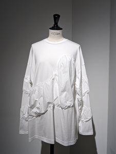 ENFOLD  PUFF-VOLUME LONG-SLEEVE-T-SHIRT