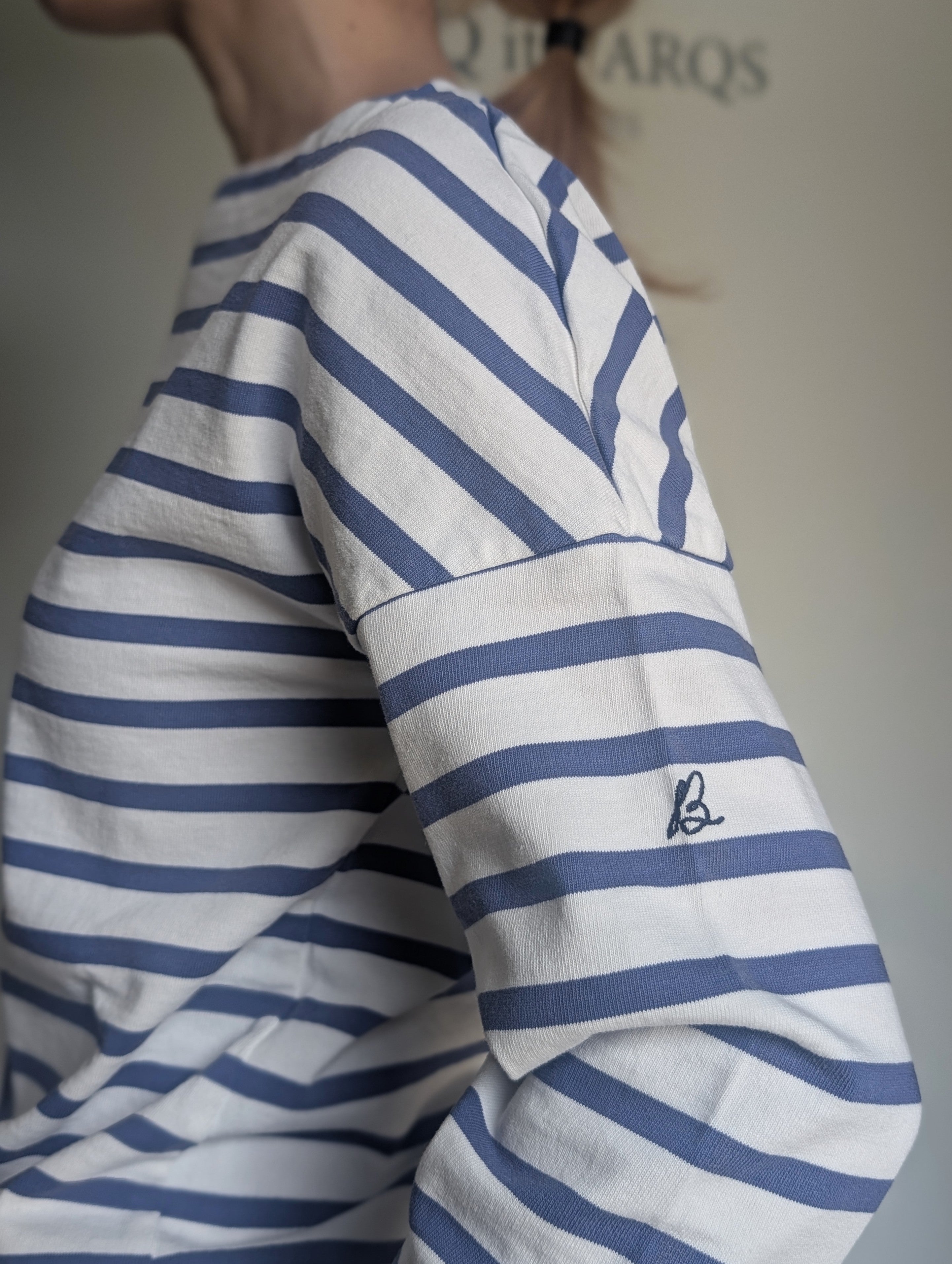 MADISONBLUE  BOATNECK BORDER L/ST