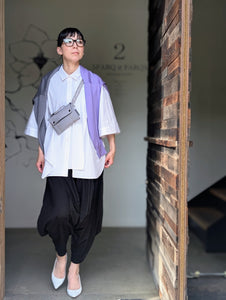 ENFOLD LAYERED HALF‐SLEEVES SHIRT