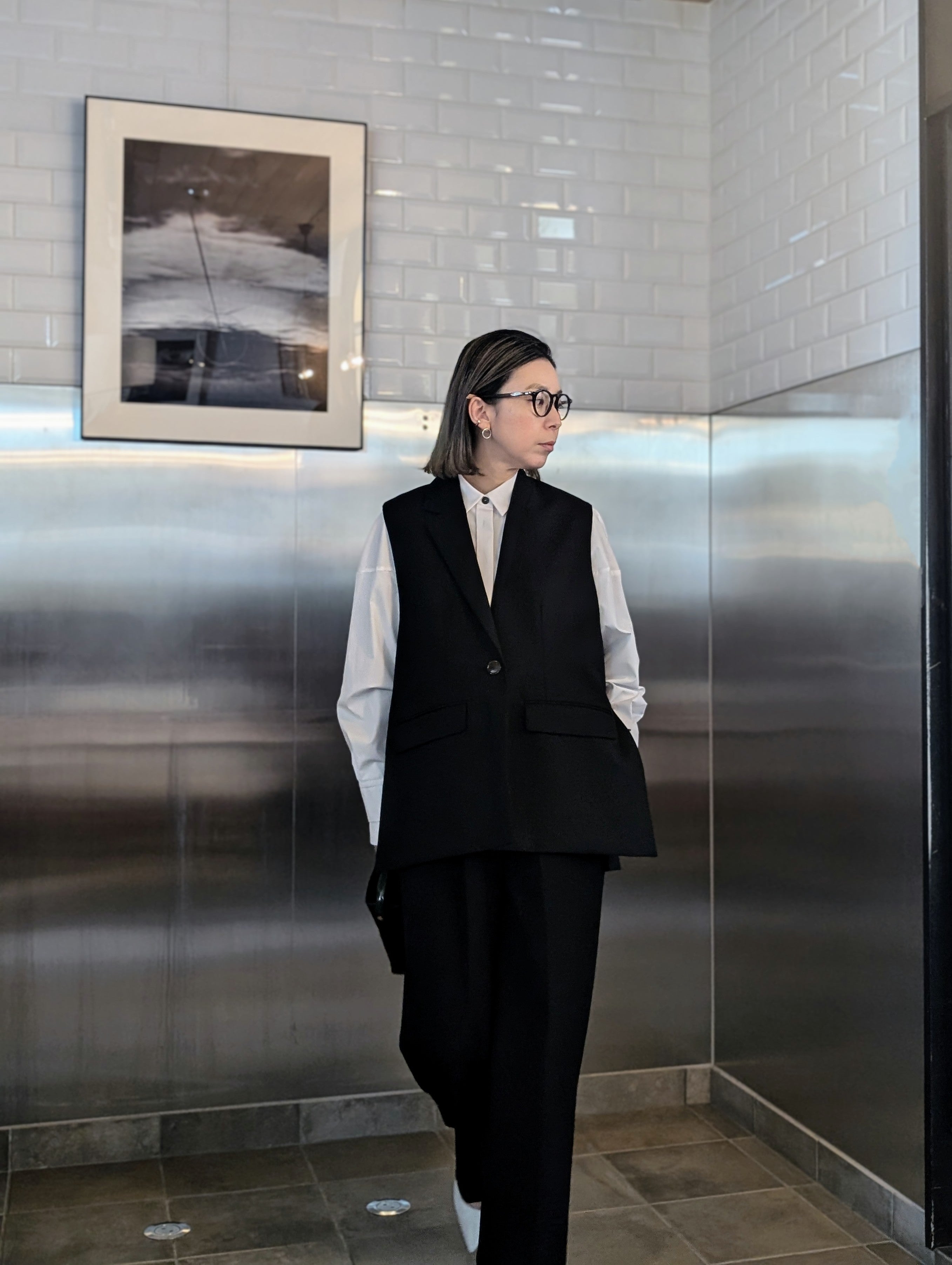 ENFOLD  WIDE TAILORED VEST