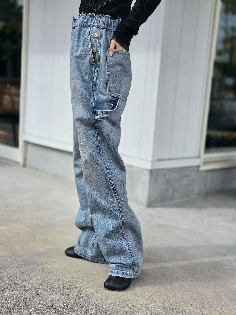 MM⑥ S52KA0578　ワイドレッグデニムパンツ