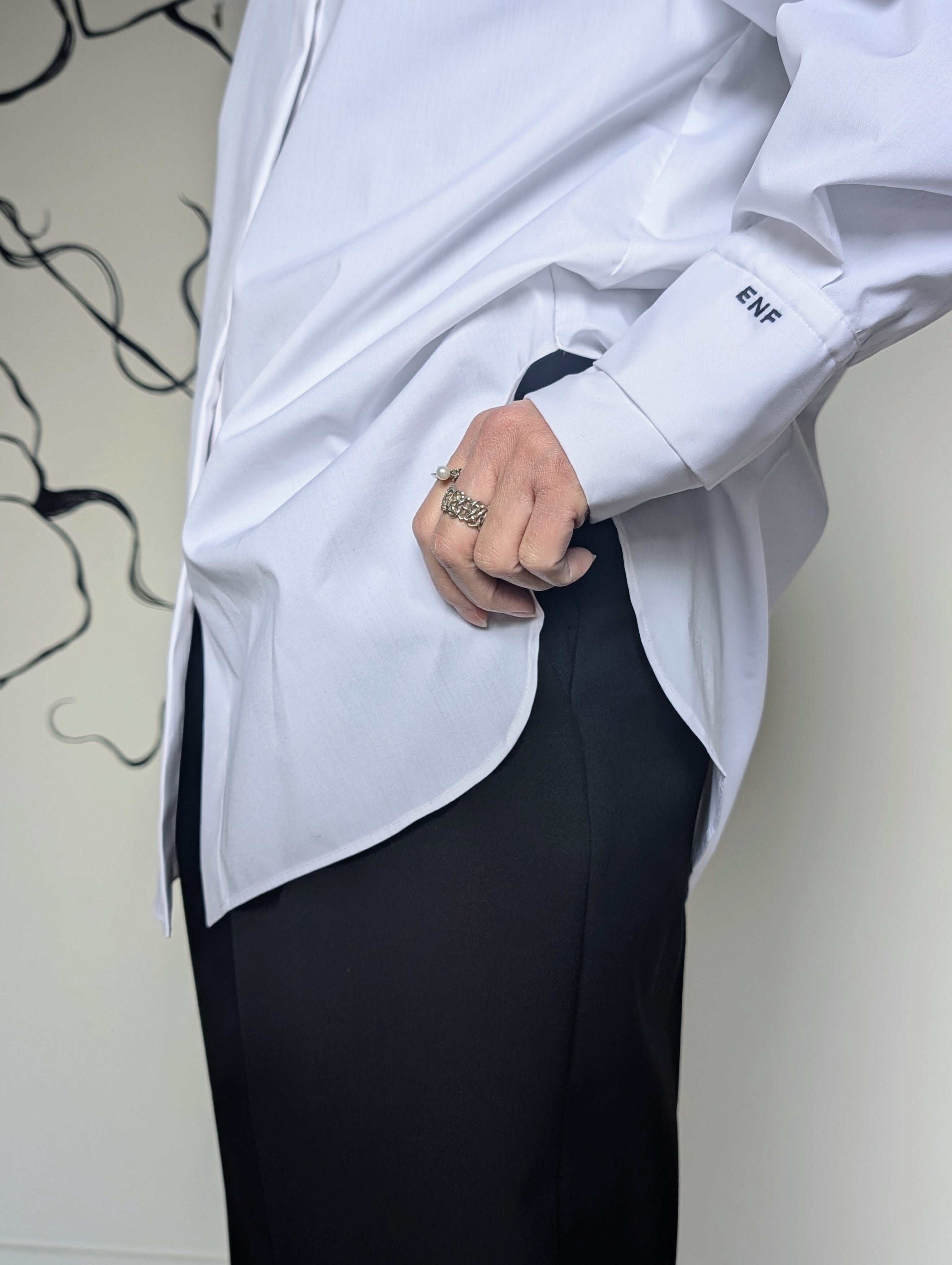 ENFOLD  LAYERED CUFFS SHIRT