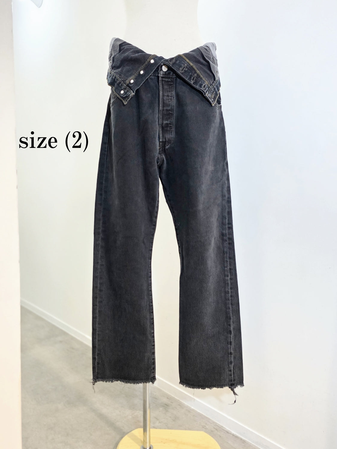 QUIITO W WAIST DENIM PT DARK GRAY