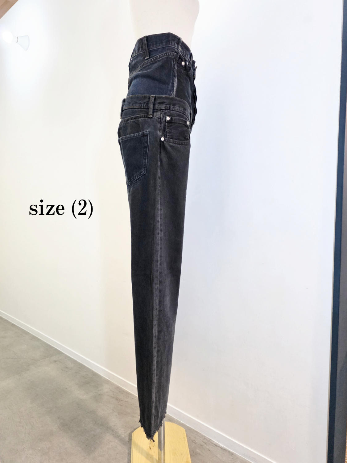 QUIITO W WAIST DENIM PT DARK GRAY