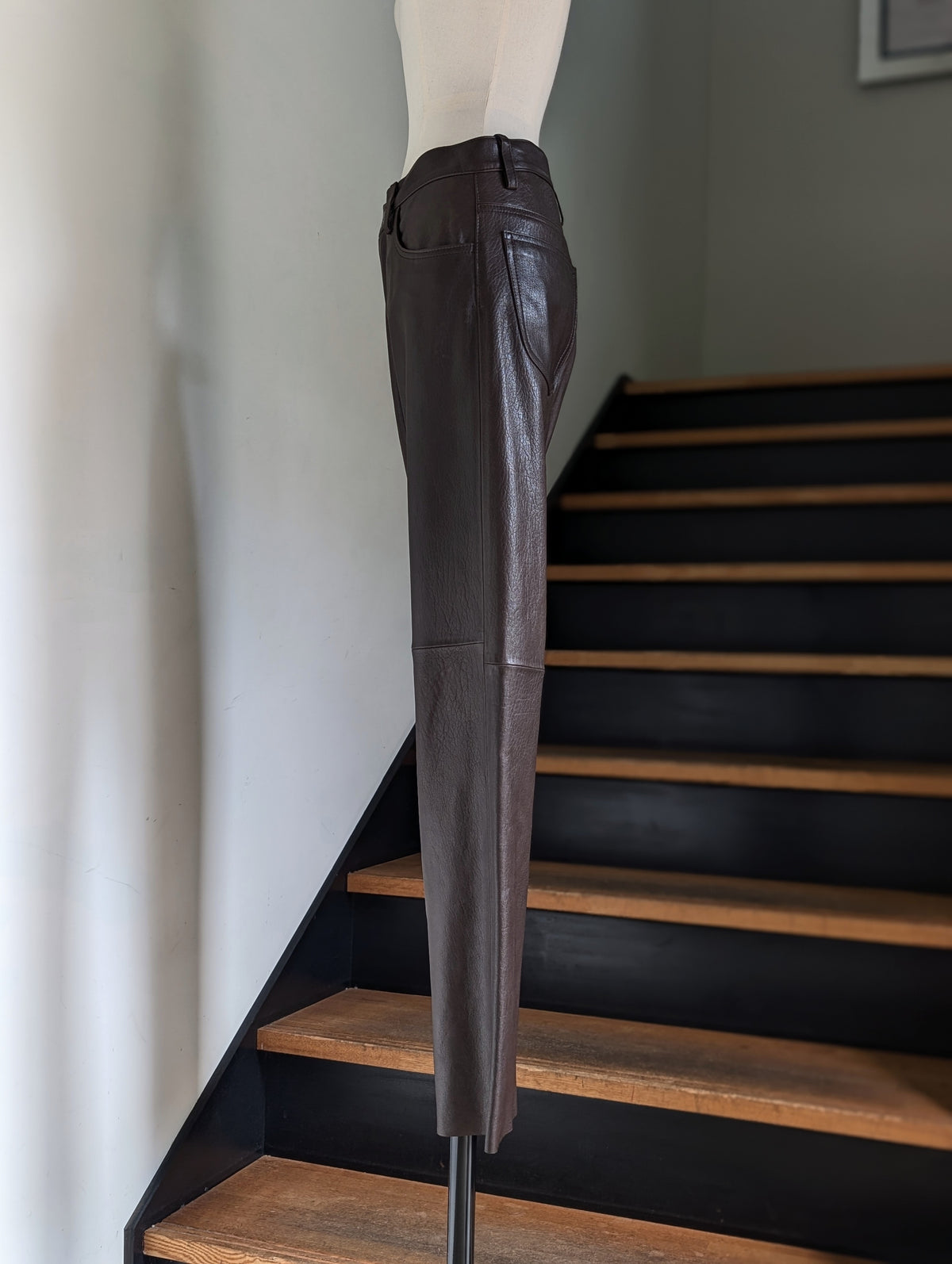 MADISONBLUE  STRAIGHT PANTS LEATHER