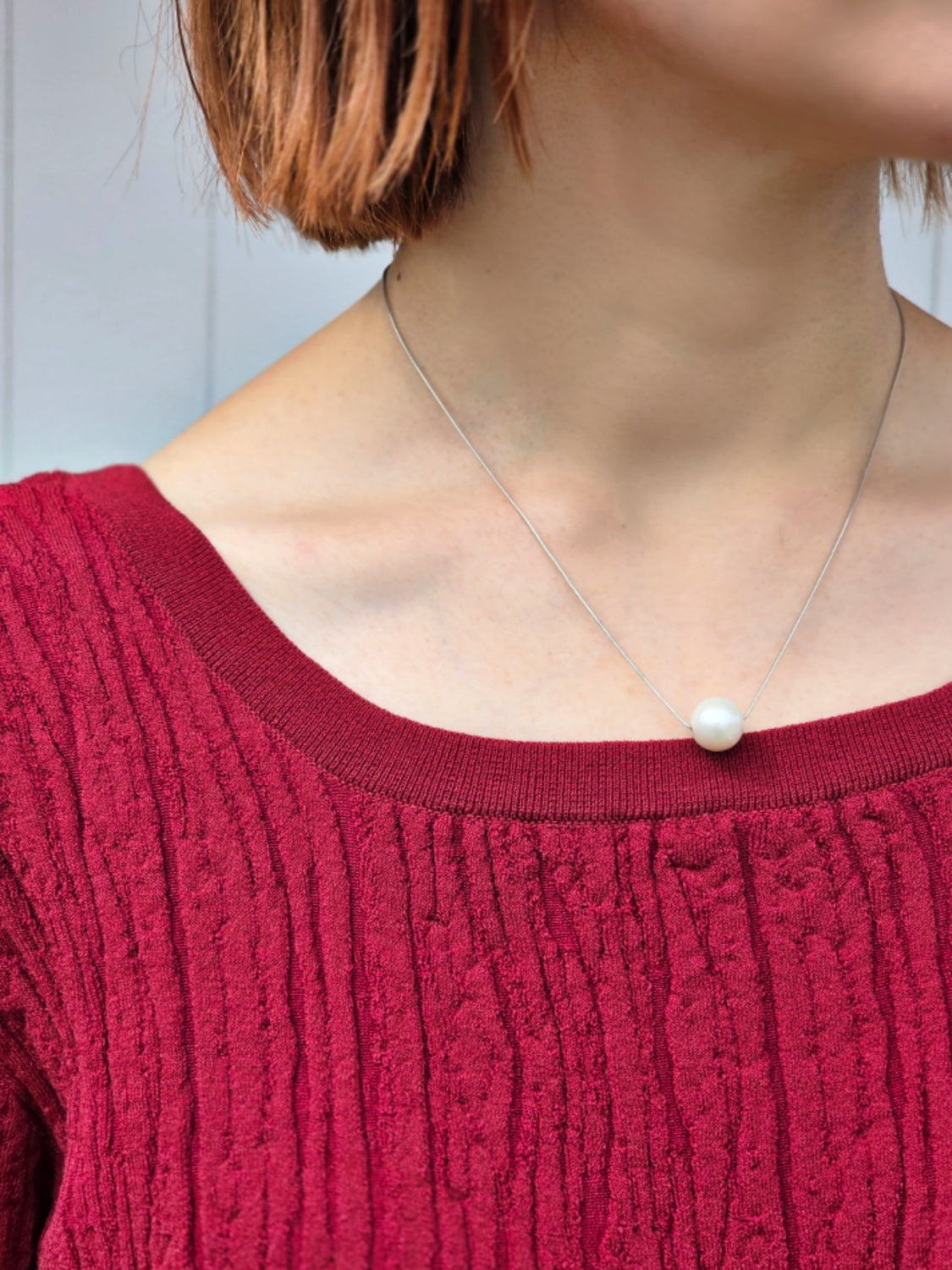 Lemme. L14304 Planet Pearl Necklace
