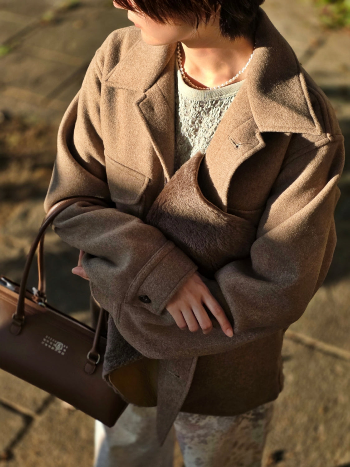 TANAKA SHEARLING FLAP SHIRT