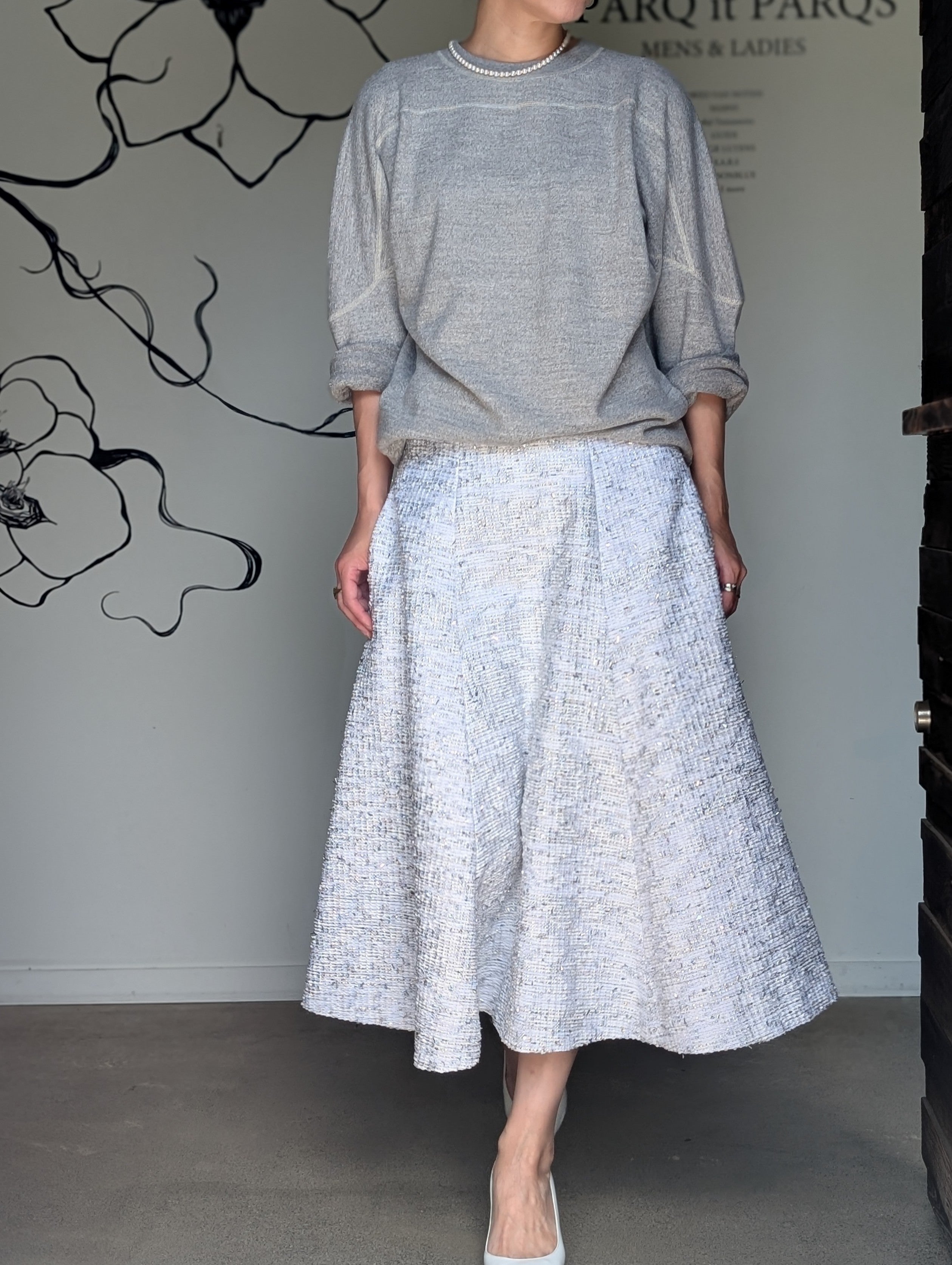 MADISONBLUE   PANEL FLARE SK TWEED