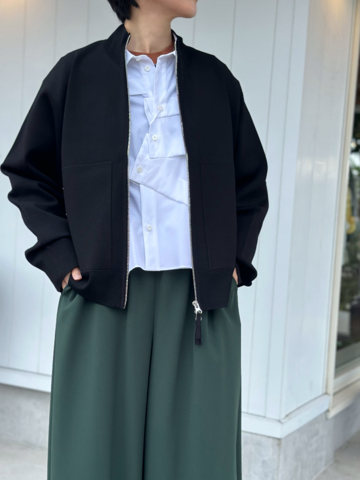 ENFOLD ZIP UP BLOUSON