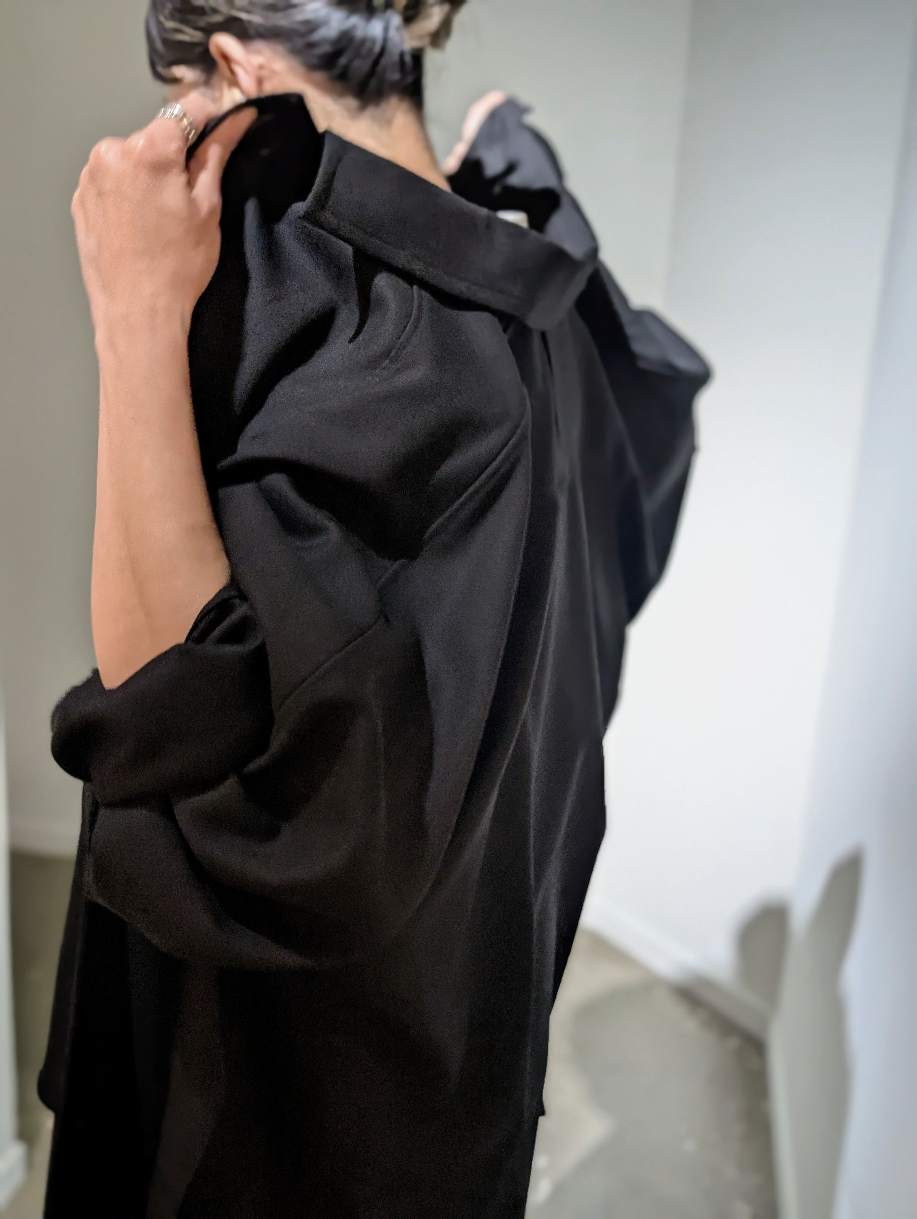 AEHRR 【Draping Yoke Raglan Sleeve Over Coat】
