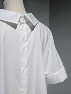 ENFOLD  HIGH-NECK BLOUSE