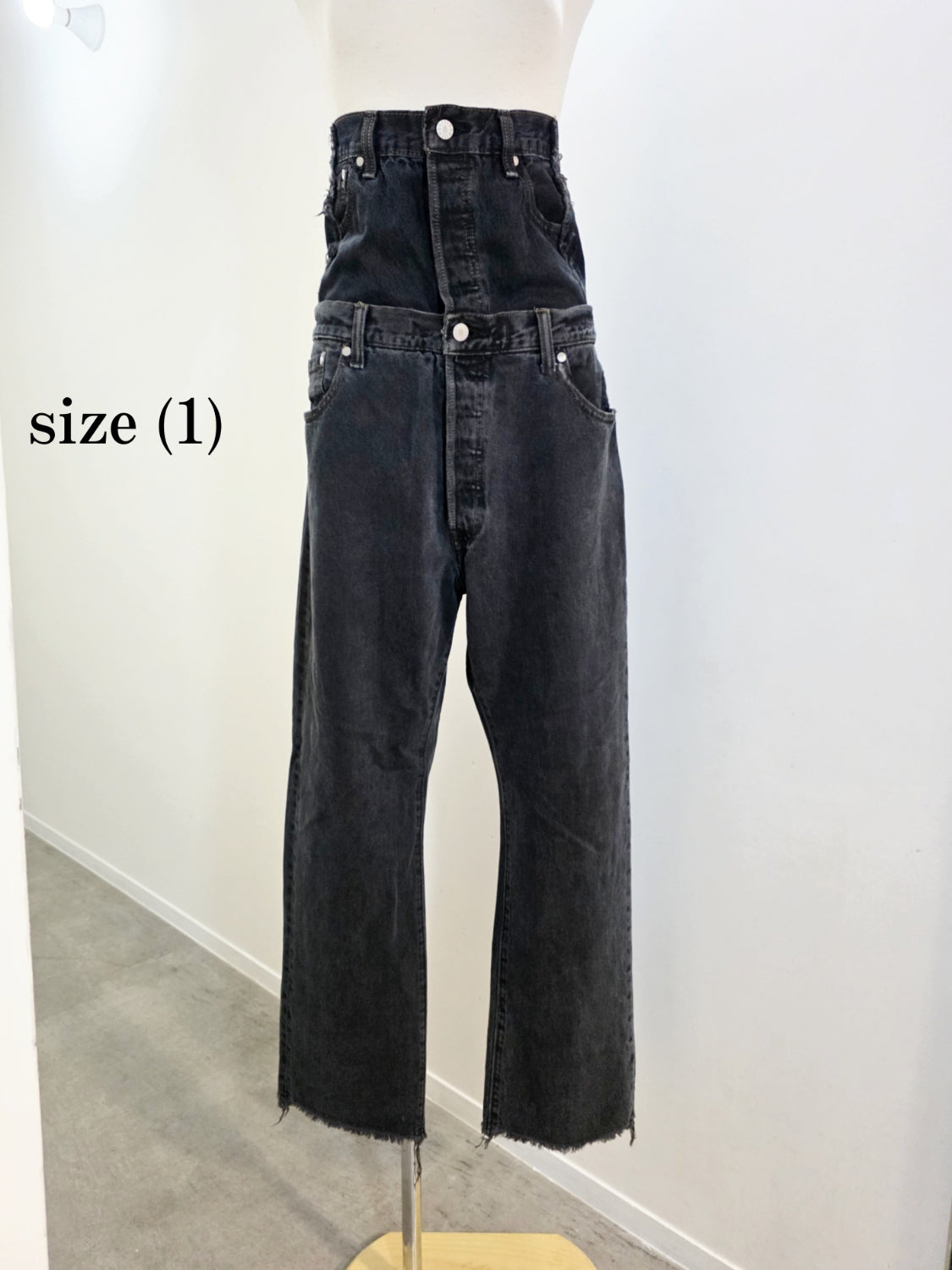 QUIITO W WAIST DENIM PT DARK GRAY