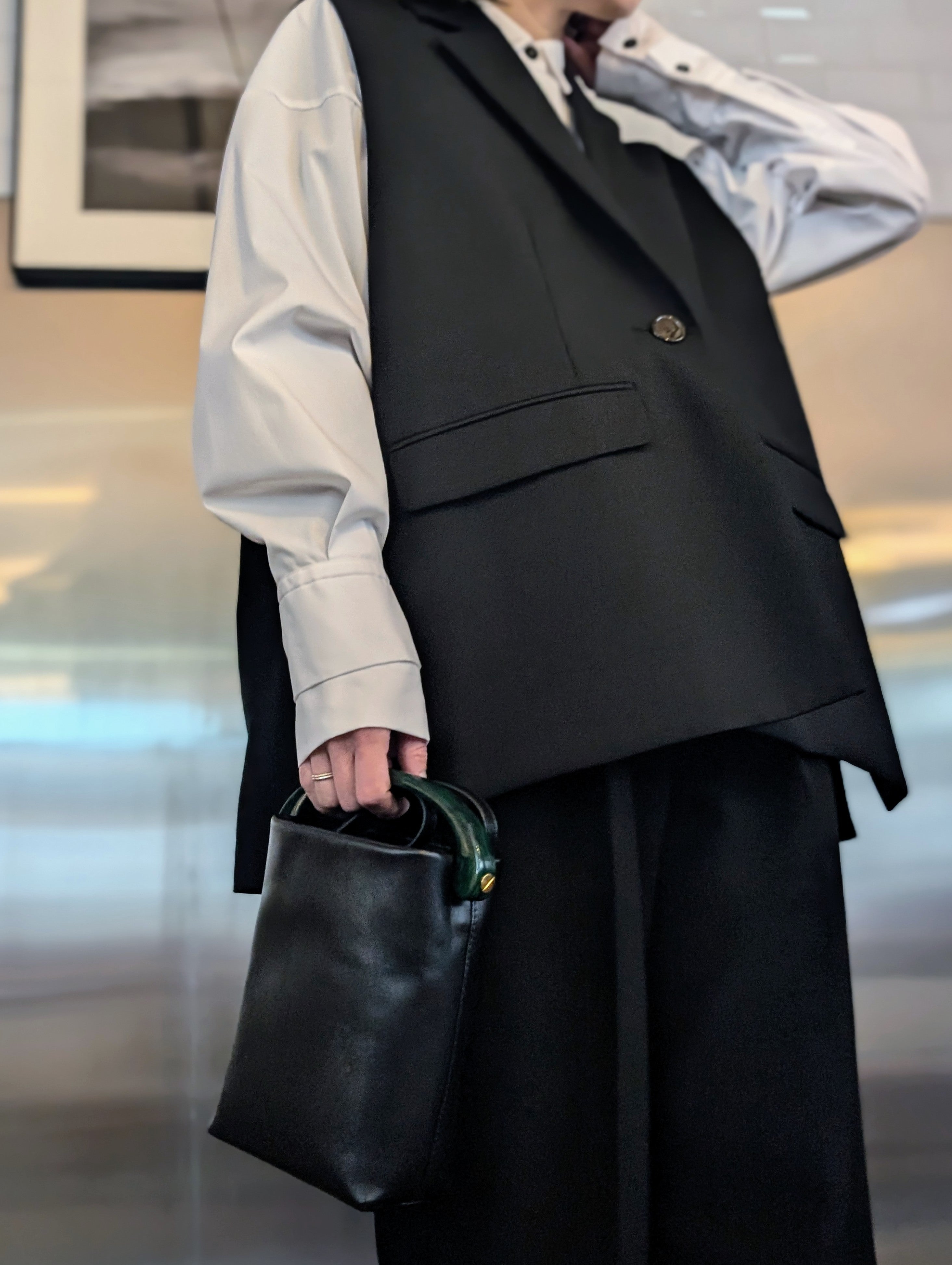ENFOLD  WIDE TAILORED VEST