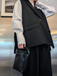 ENFOLD  WIDE TAILORED VEST