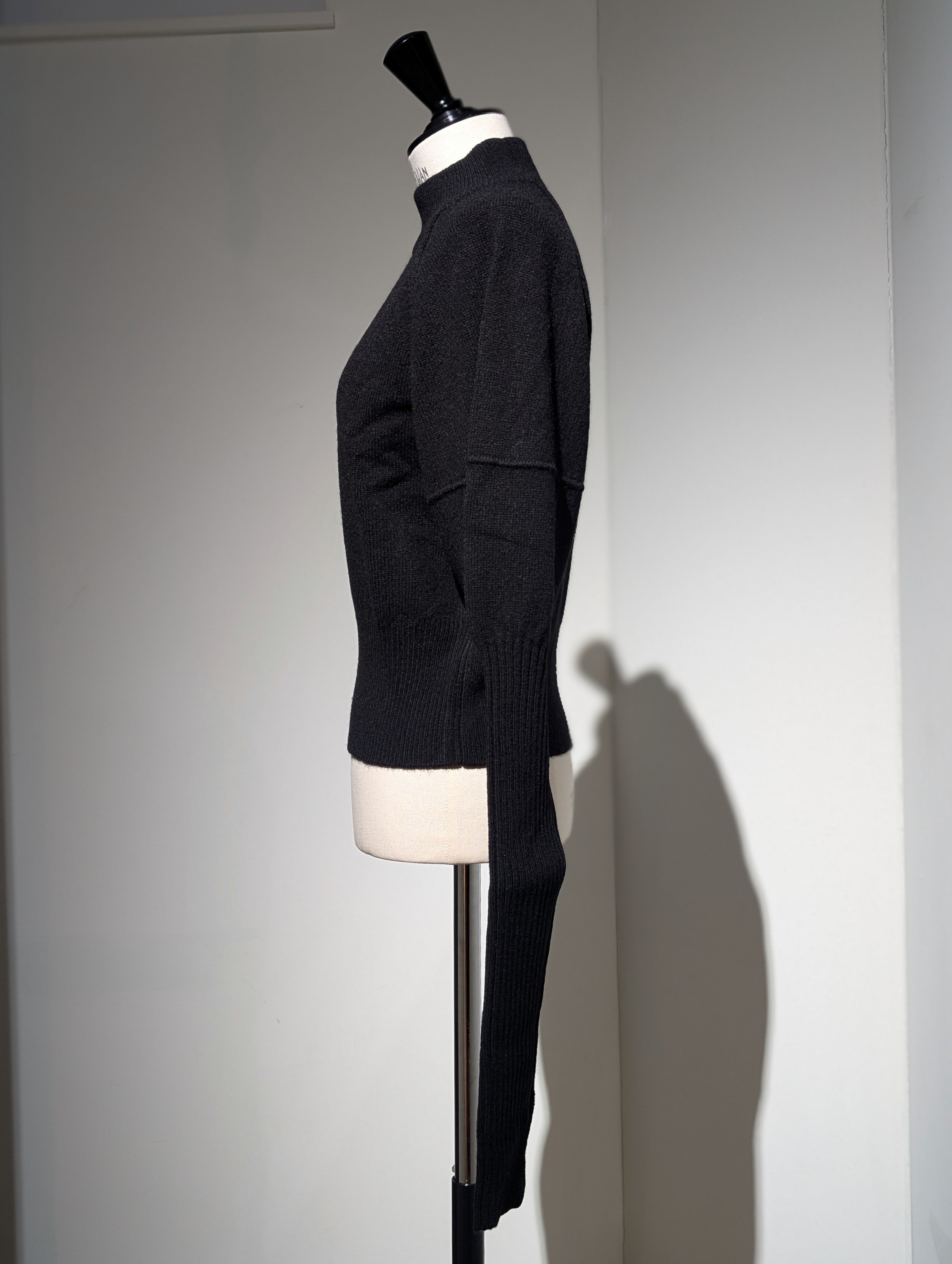 SEEALL  SAW51 KJ603Y (YAK) RIB SLEEVE SWEATER