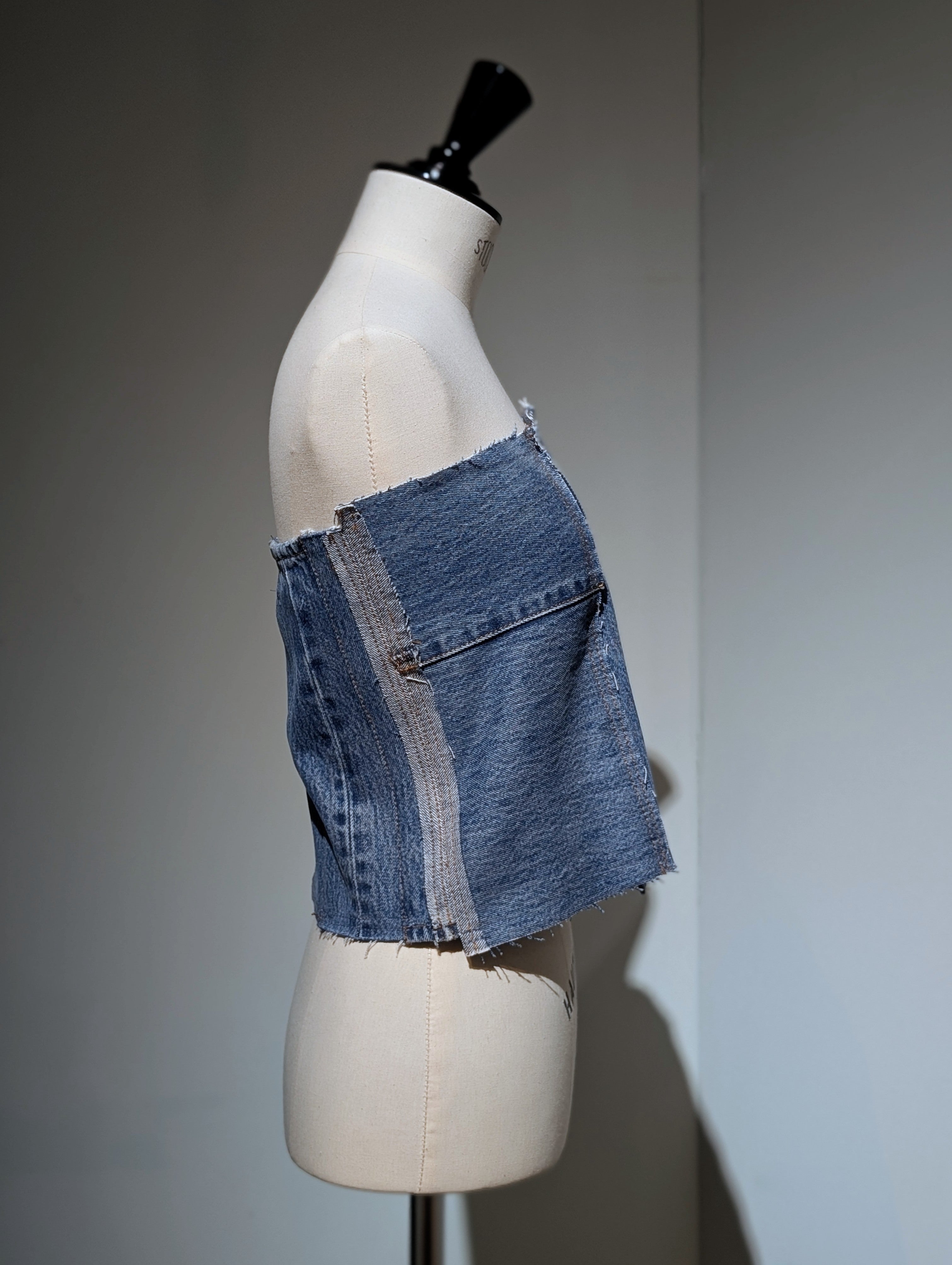 QUIITO DENIM BUSTIER