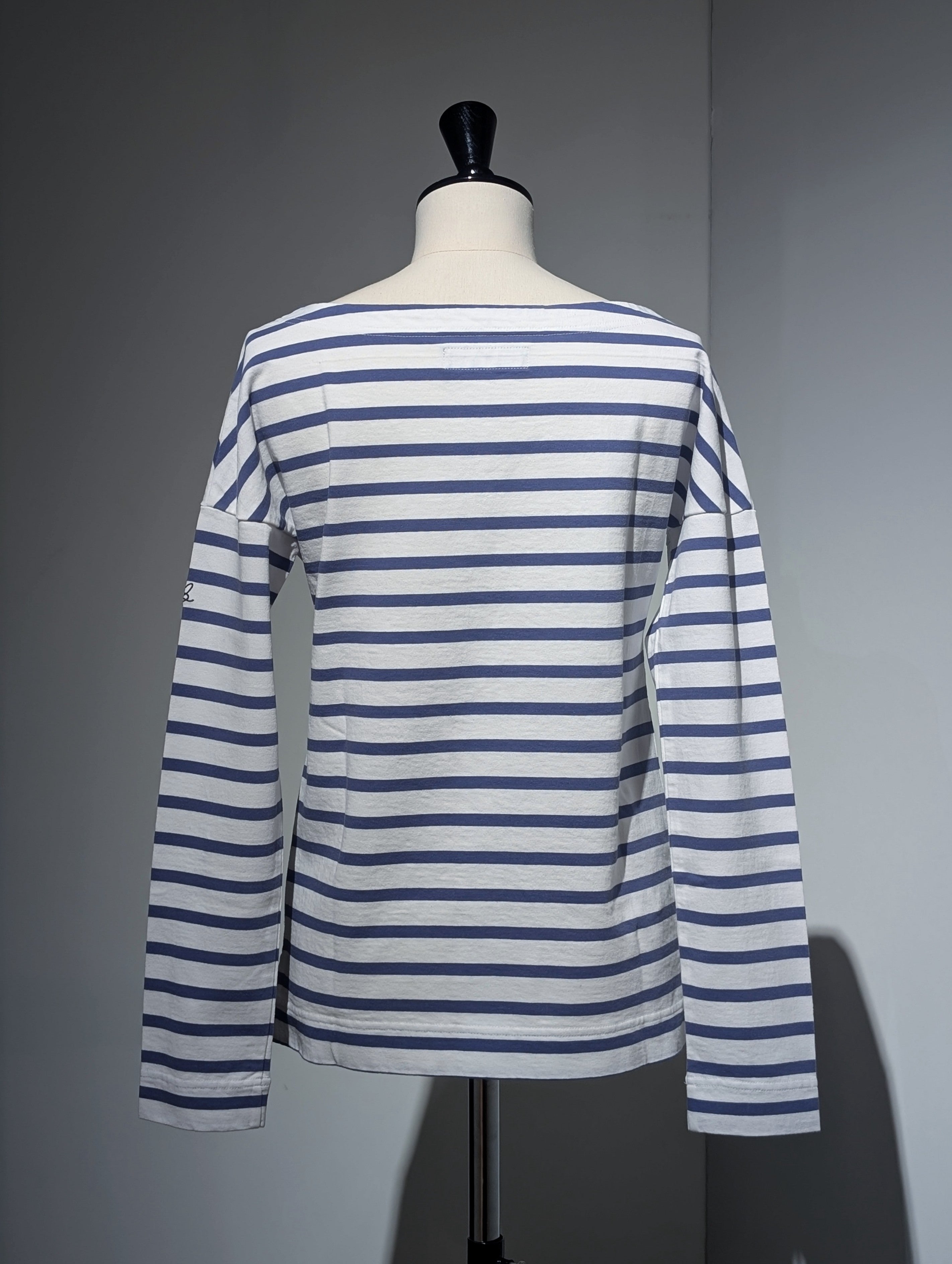 MADISONBLUE  BOATNECK BORDER L/ST