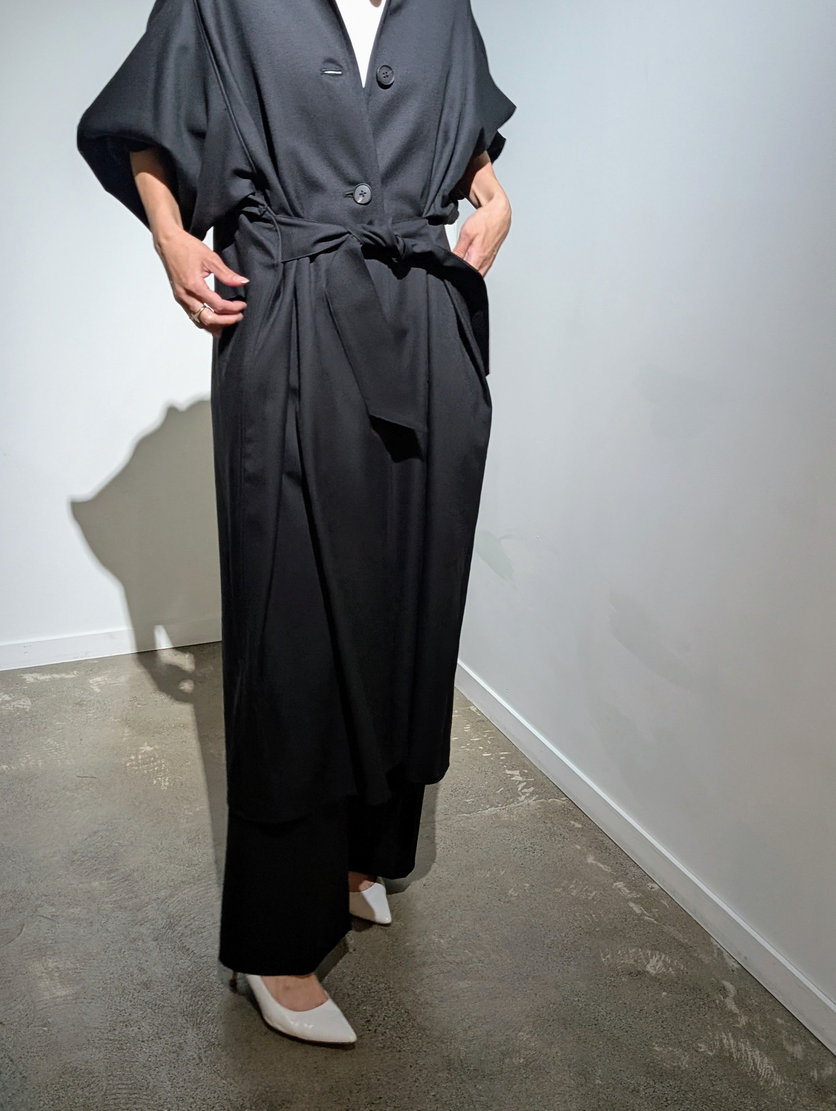 AEHRR 【Draping Yoke Raglan Sleeve Over Coat】