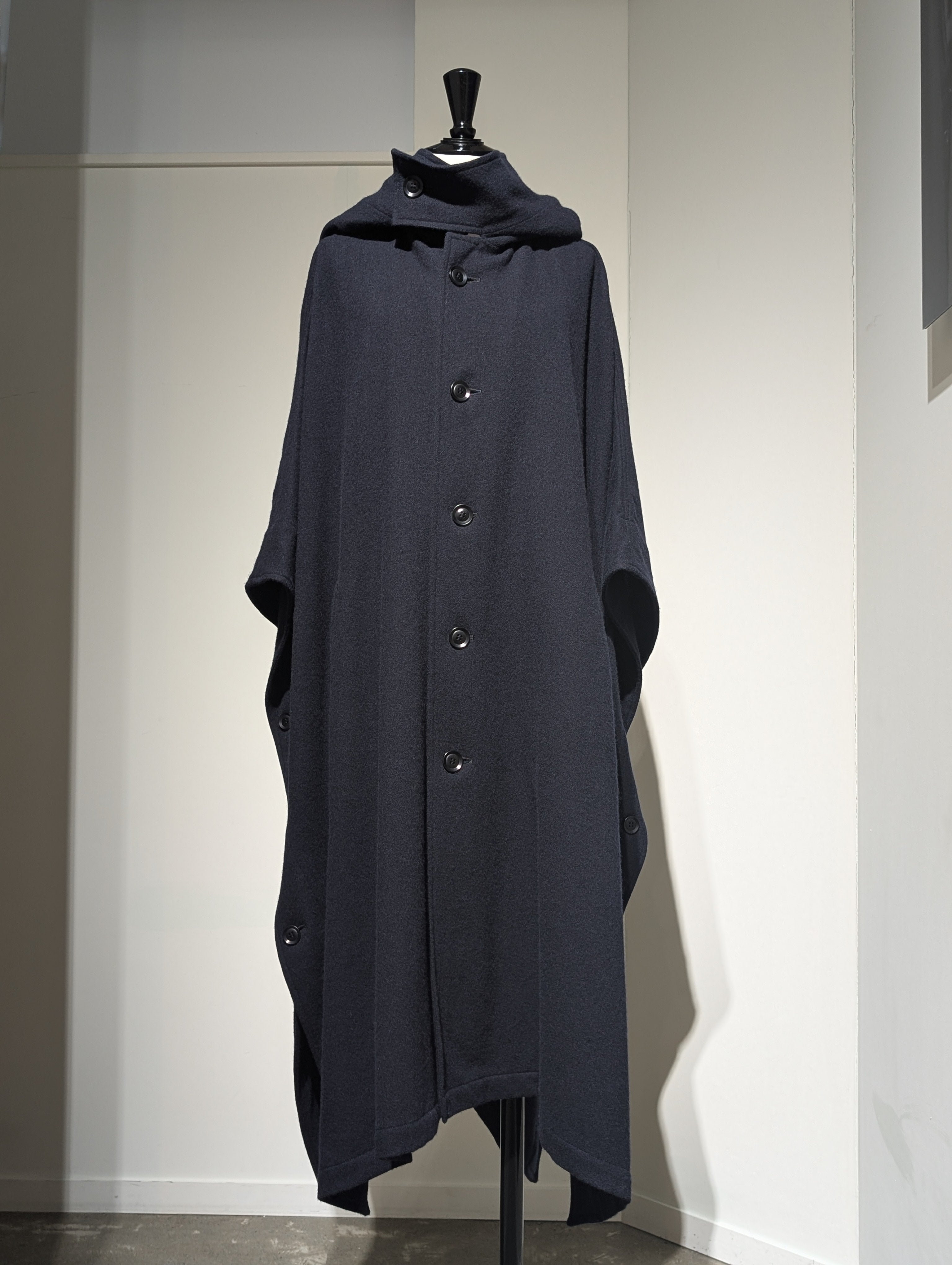 Y's　WOOL BLEND FLANNEL CAPE