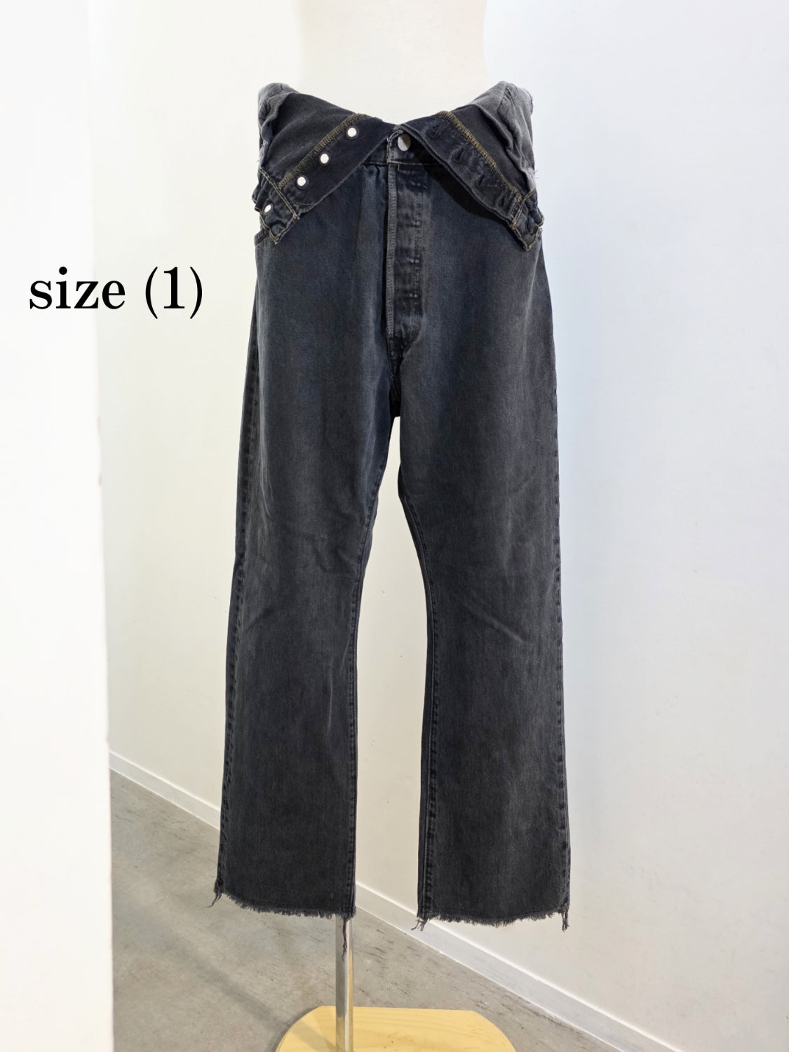 QUIITO W WAIST DENIM PT DARK GRAY