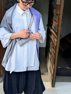 ENFOLD LAYERED HALF‐SLEEVES SHIRT