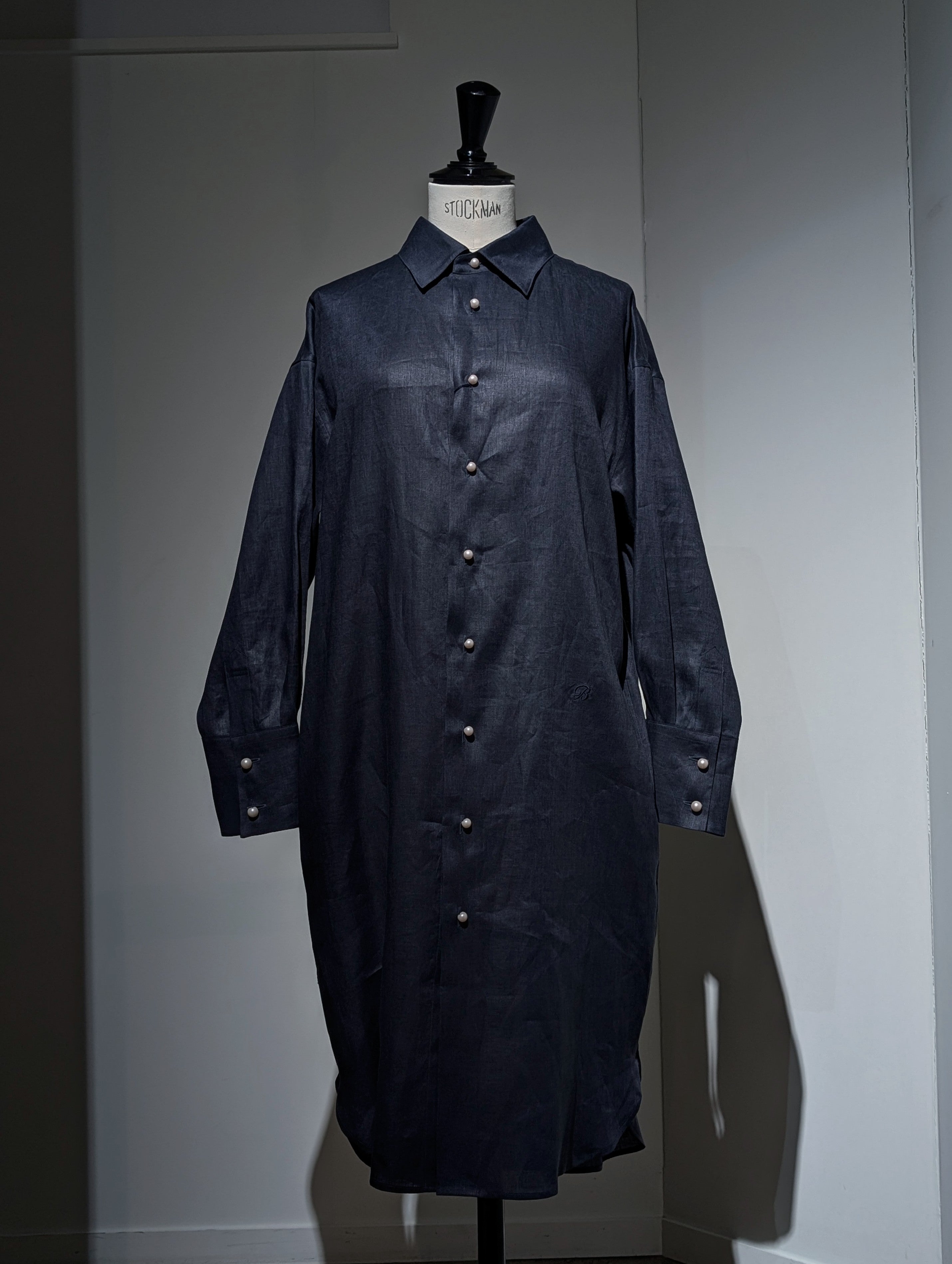 MADISONBLUE  OVERSIZE SPLIT TUCK LINEN OP