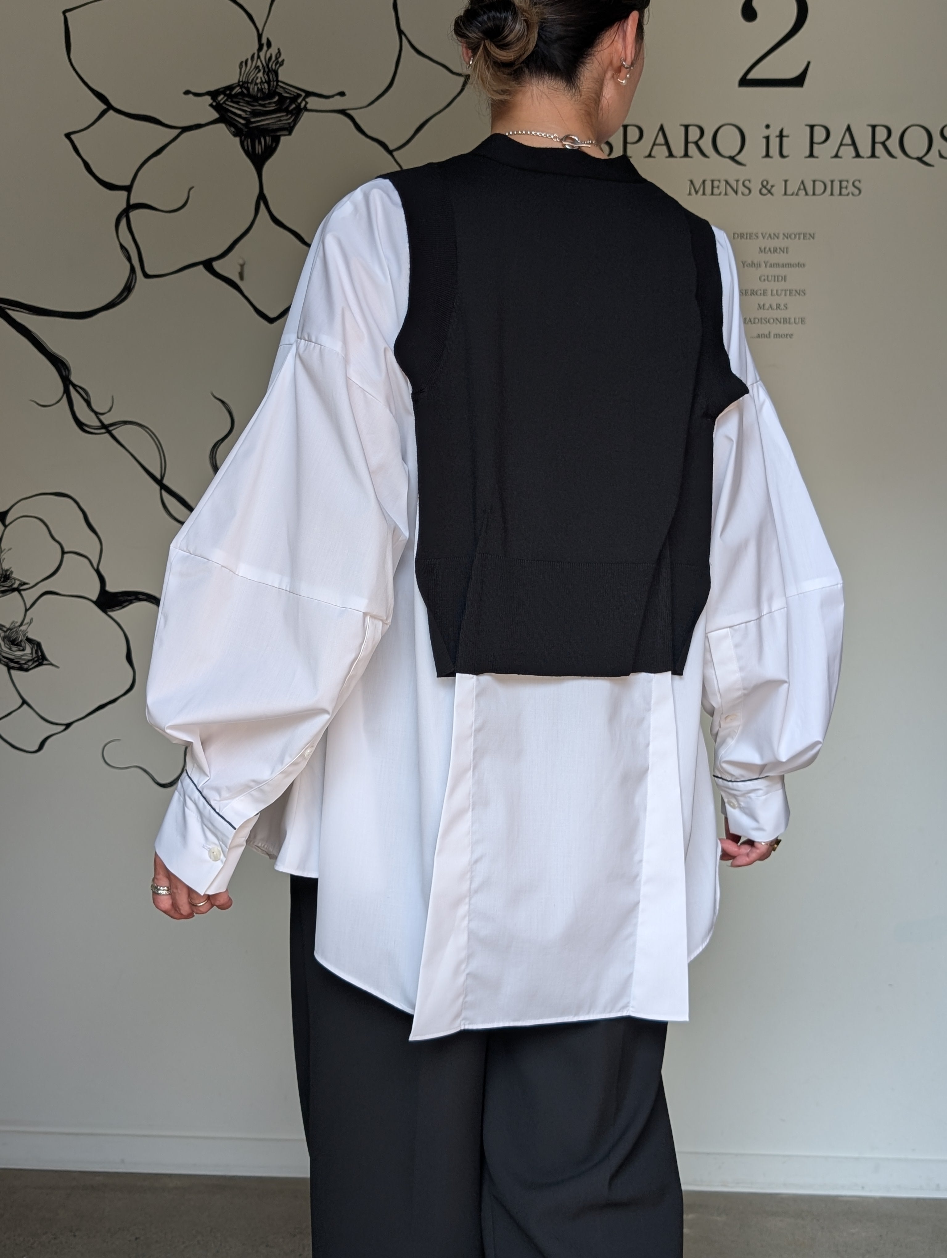 ENFOLD  FAKE-LAYERED PULLOVER