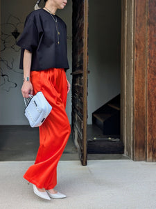 ENFOLD  GATHER WIDE-TROUSERS