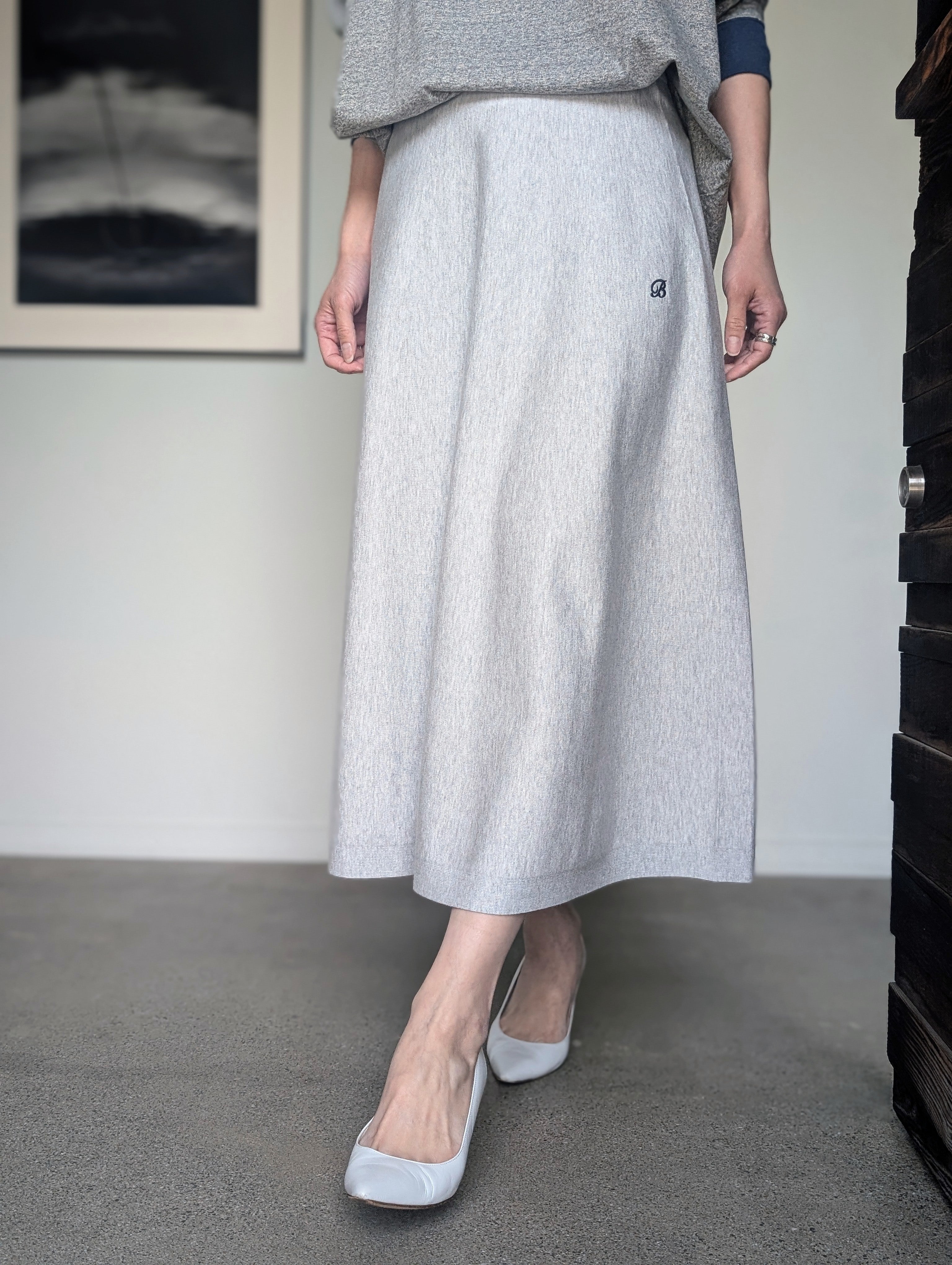 MADISONBLUE  KNIT FLARE SKIRT