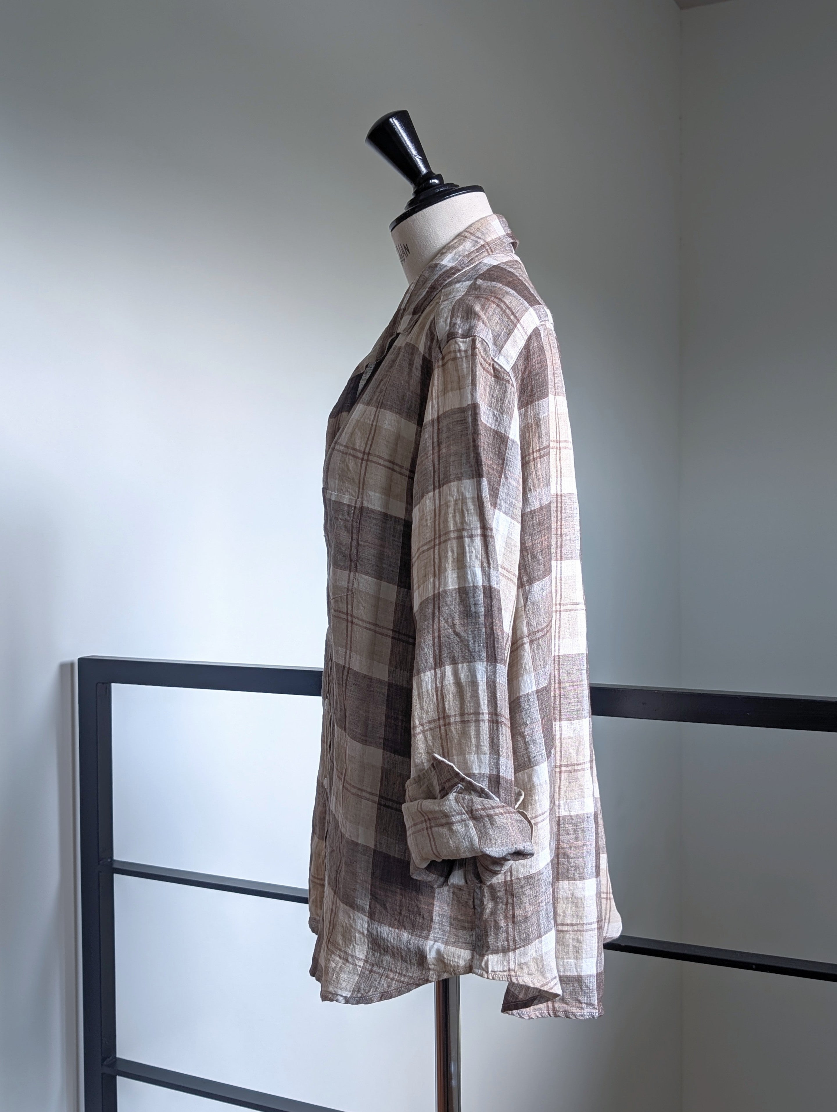 Frank&Eileen "EILEEN"  LINEN PLBR CHECK SHIRTS(物未)