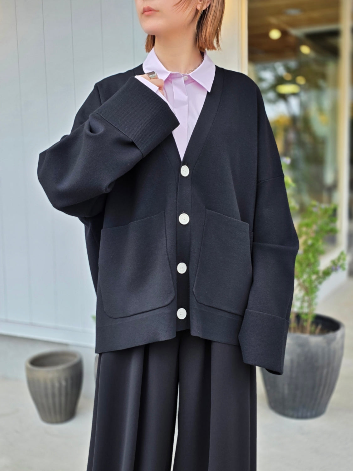 ENFOLD BOX WIDE-CARDIGAN