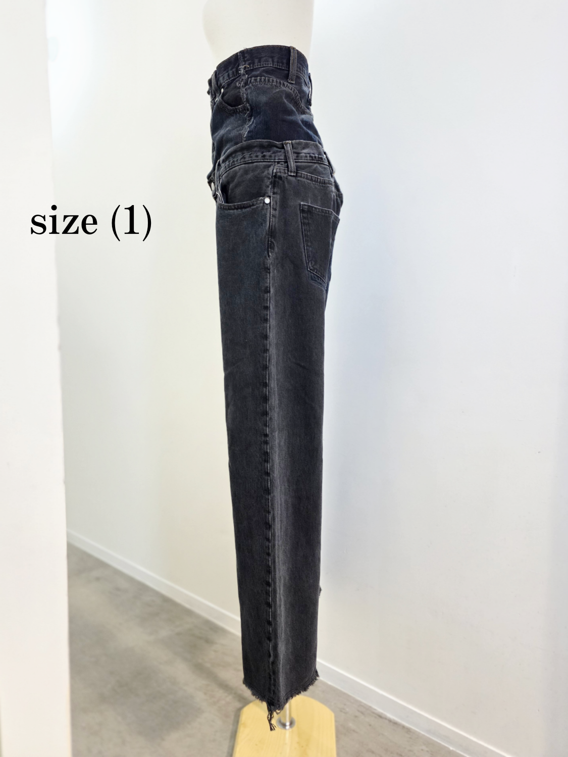 QUIITO W WAIST DENIM PT DARK GRAY