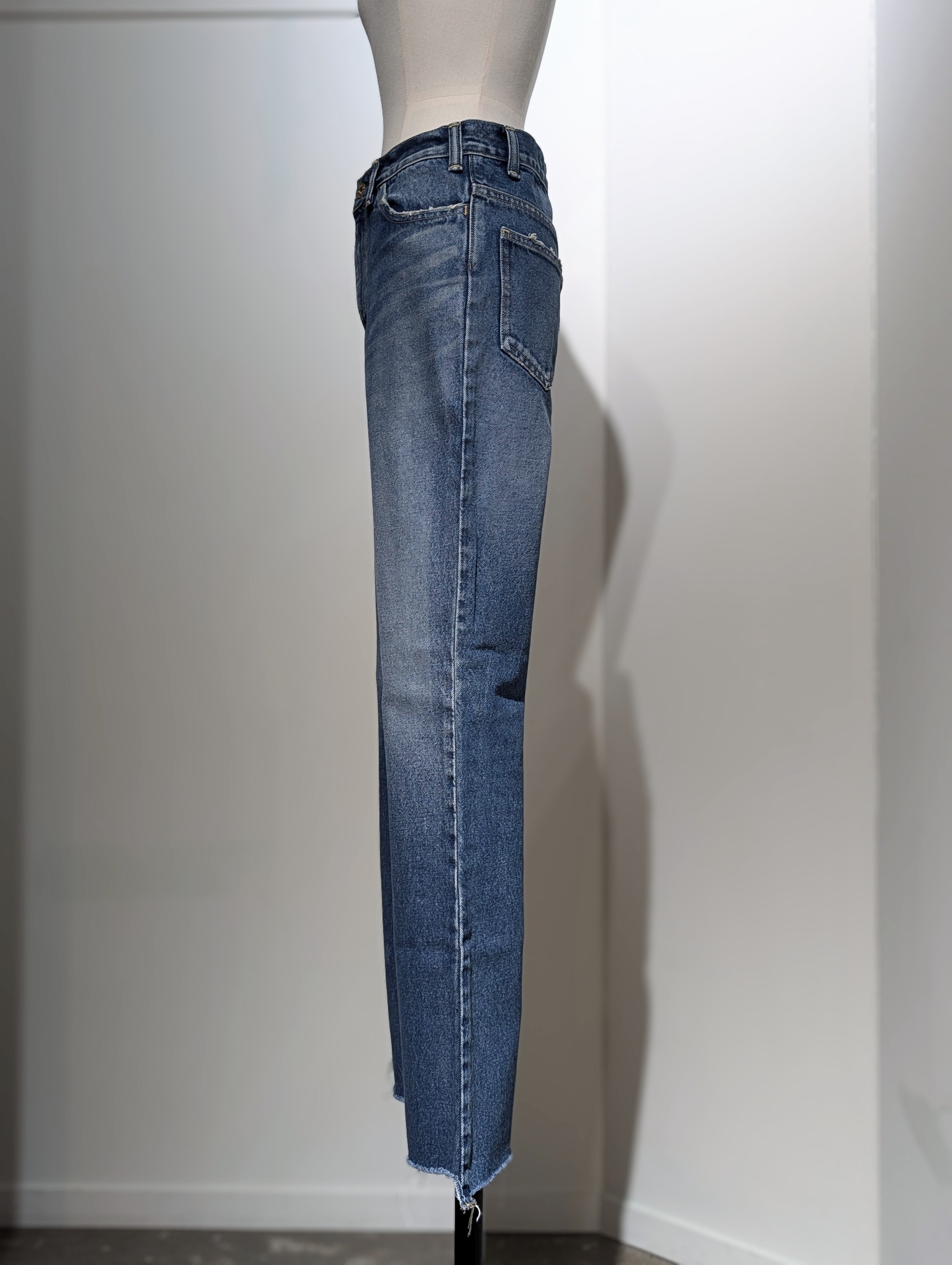 MADISONBLUE  HEM CUT FLARE PT DENIM