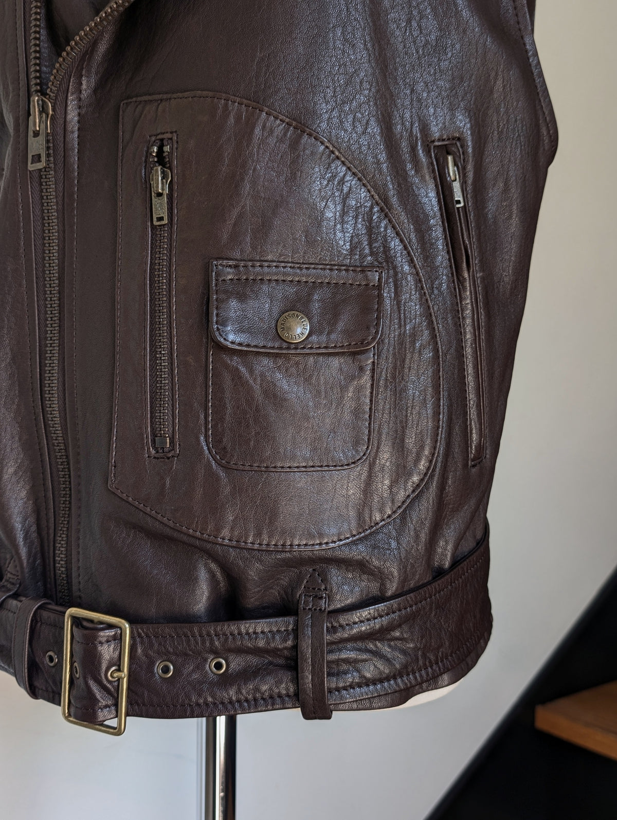 MADISONBLUE  RIDERS VEST LEATHER
