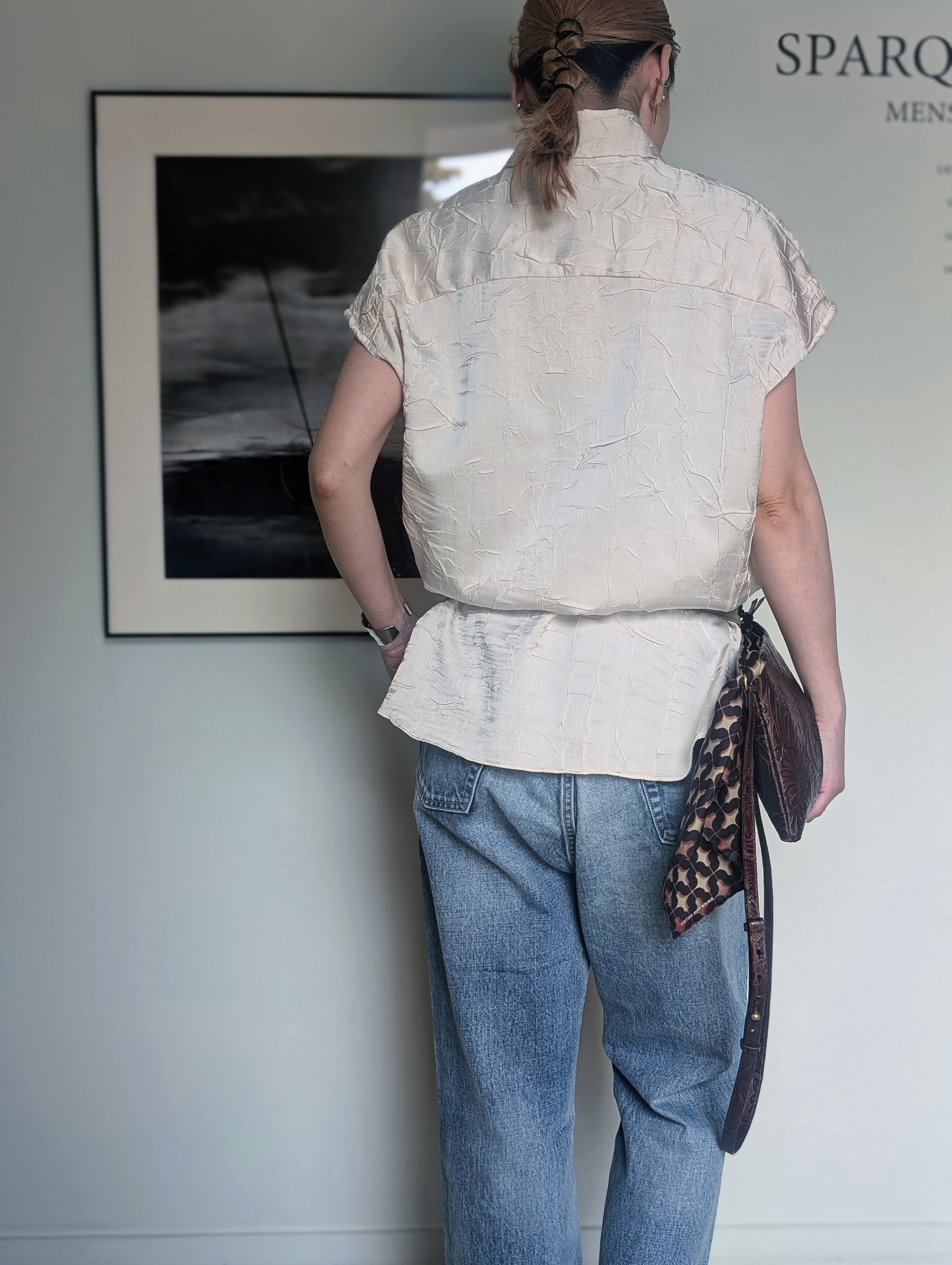 MADISONBLUE  J.BRADLEY SLEEVELESS SHIRT SATIN